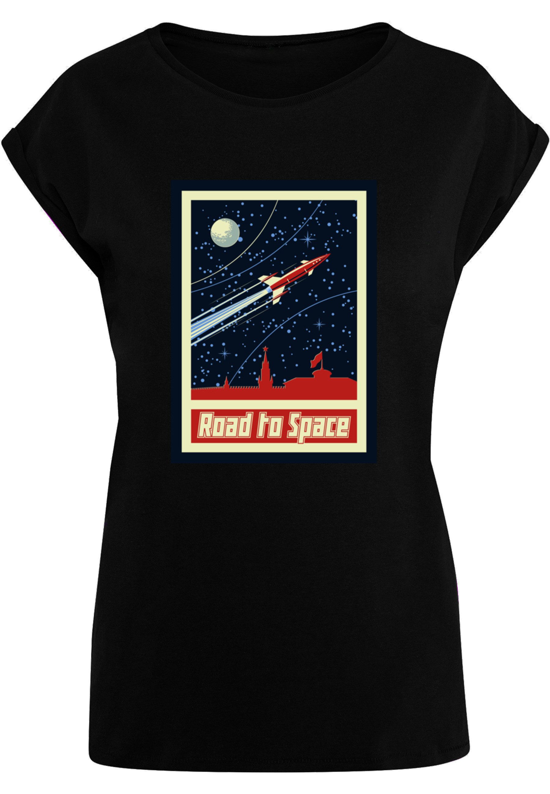 T-Shirt Miss Tee Damen Ladies Road To Space Box Tee