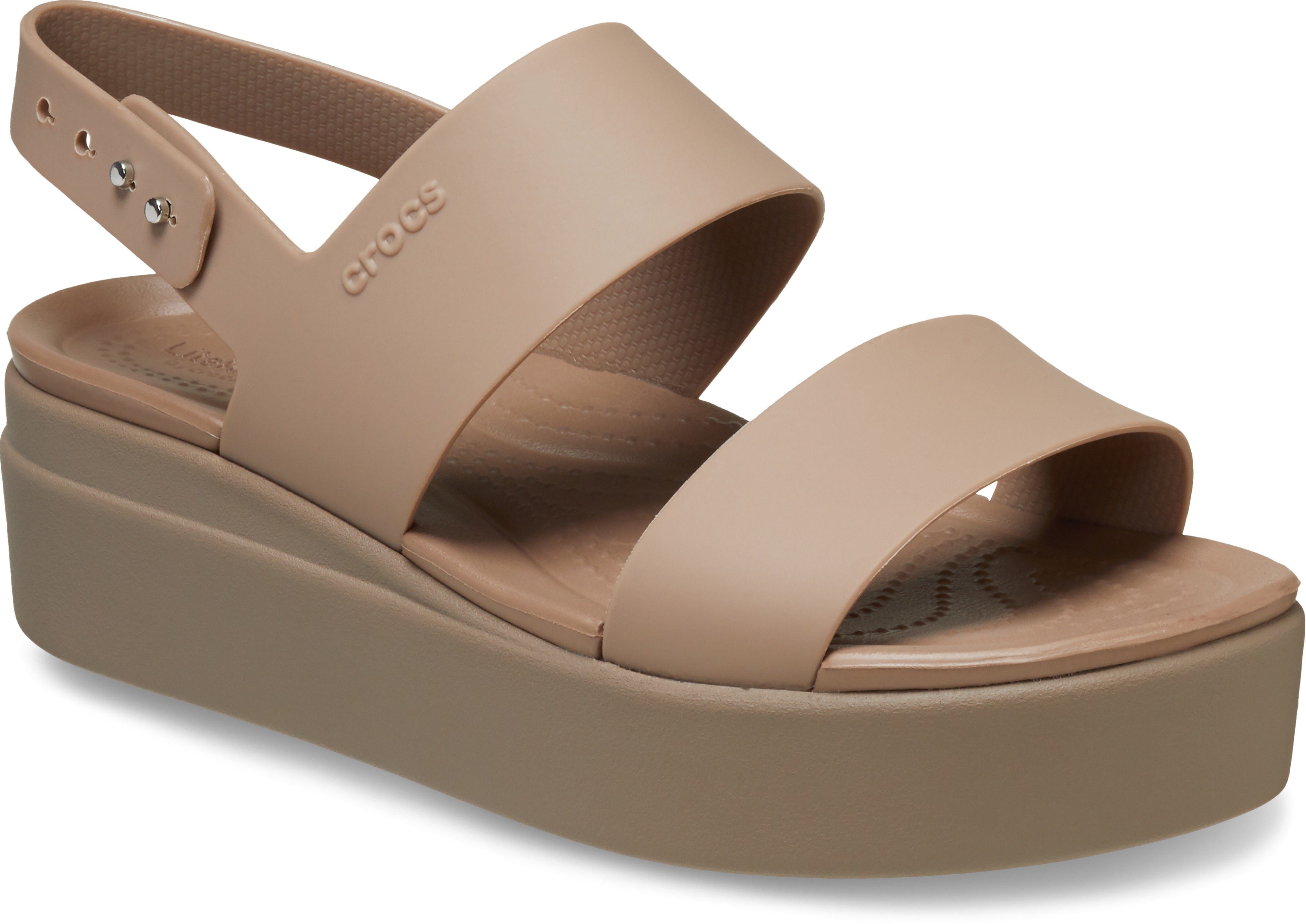 Crocs Brooklyn Low Wedge Keilsandalette, Sommerschuh, Sandale, Keilabsatz, mit modischer Plateausohle