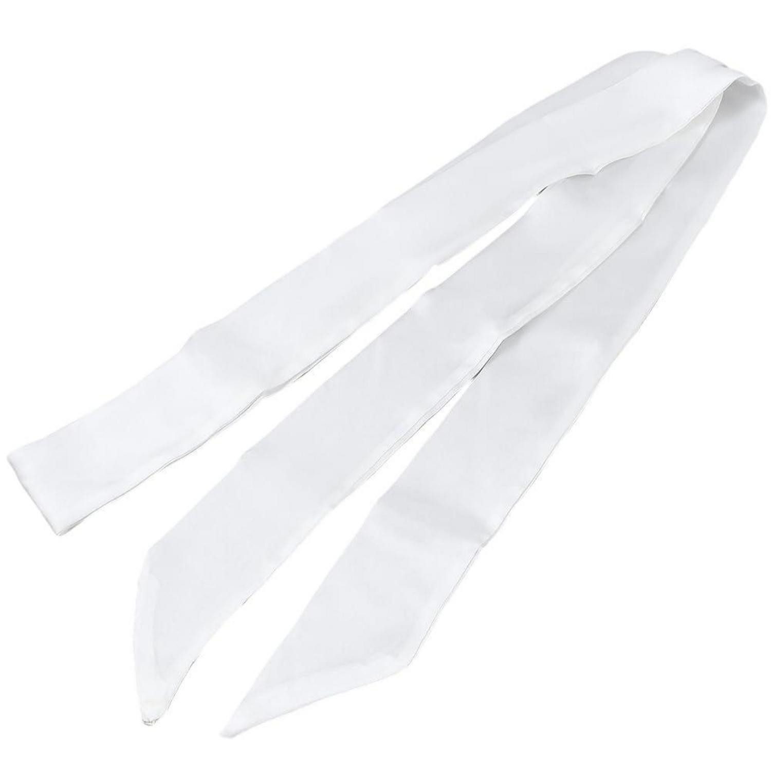 LuxusKollektion Halstuch Schmaler Schal Weiß Satin 2er-Set, (2-St)