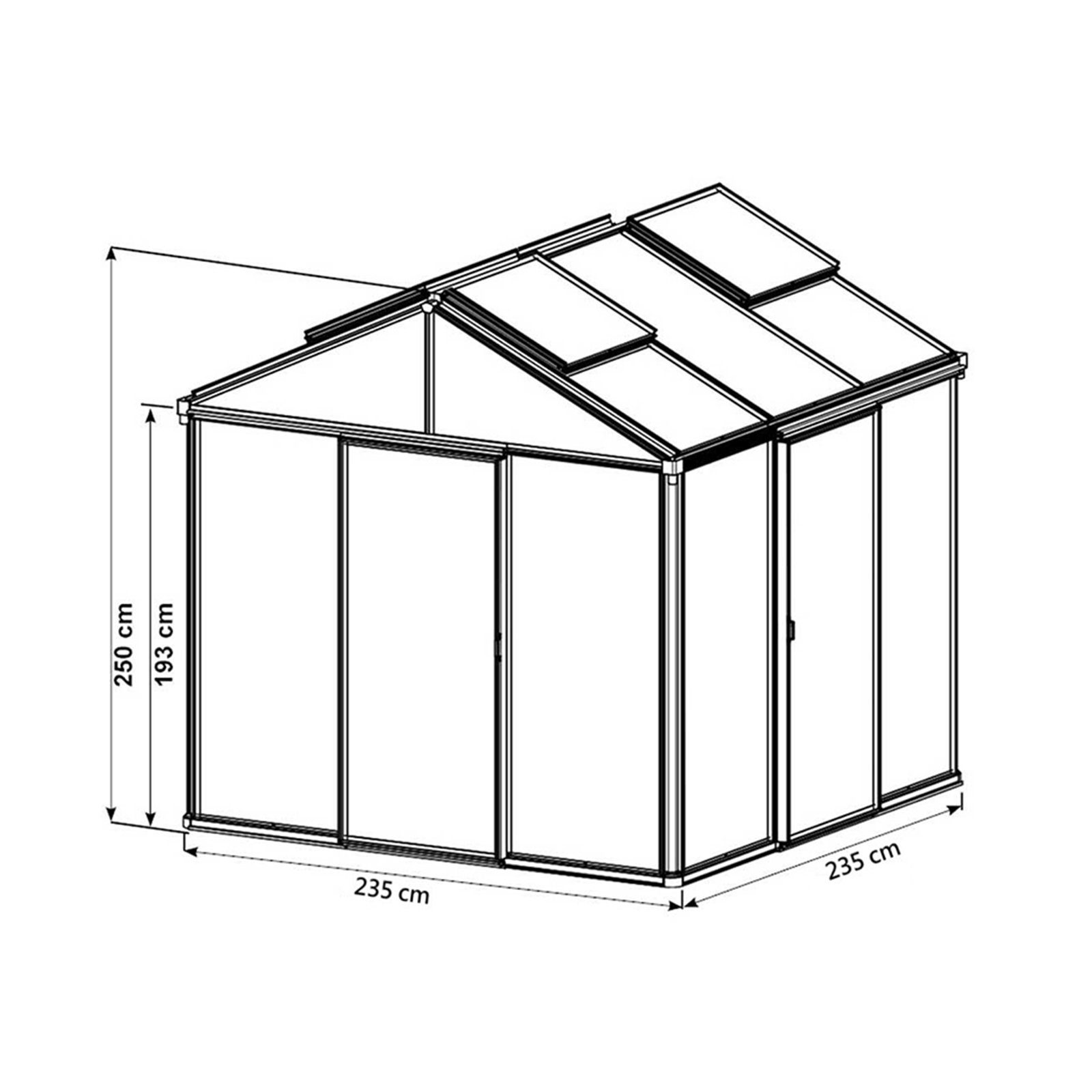 GFP Gewächshaus Diamas 21 Light Farbe günstig online kaufen