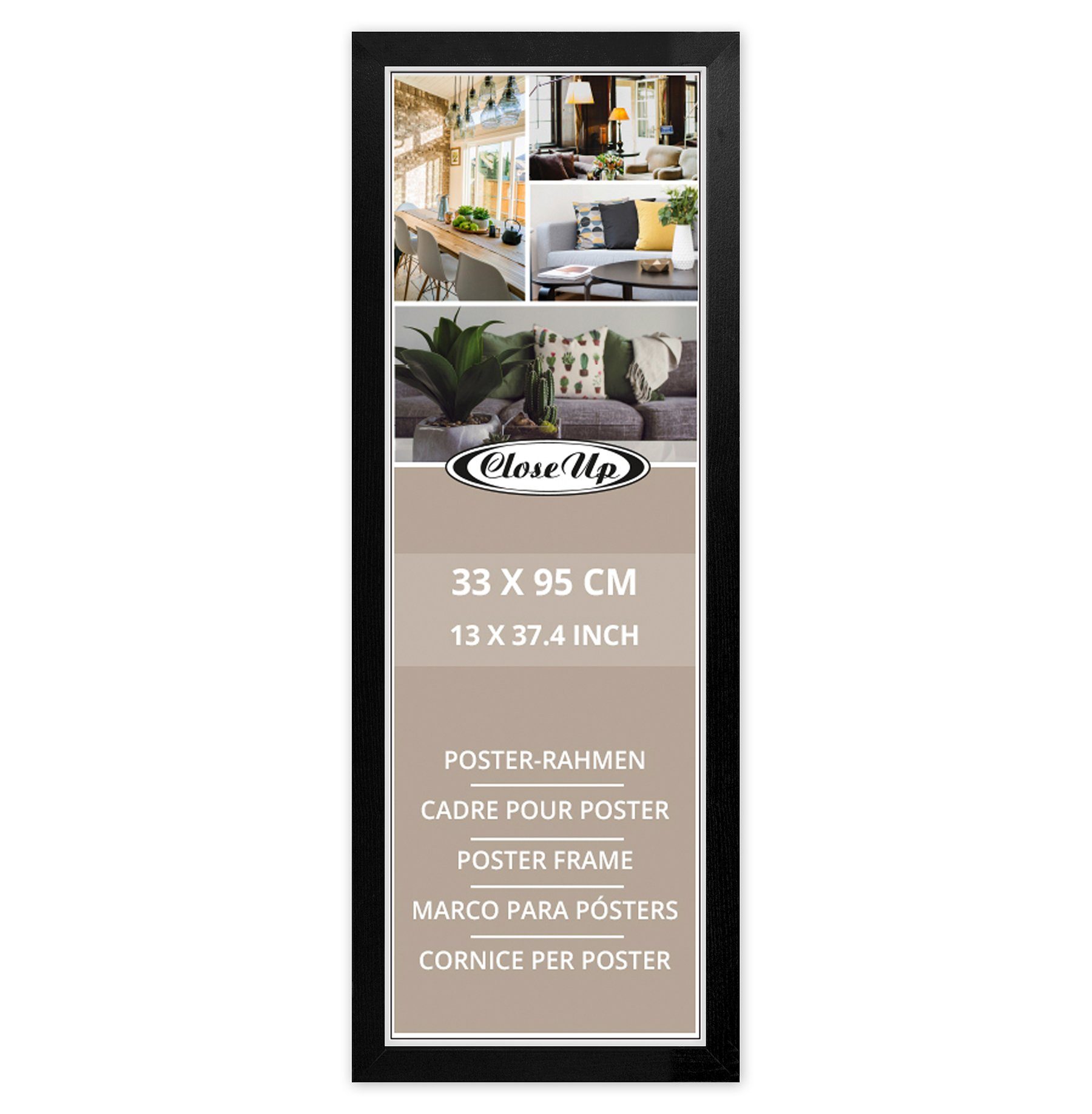 Close Up Bilderrahmen Posterrahmen 33 x 95 cm schwarz günstig online kaufen