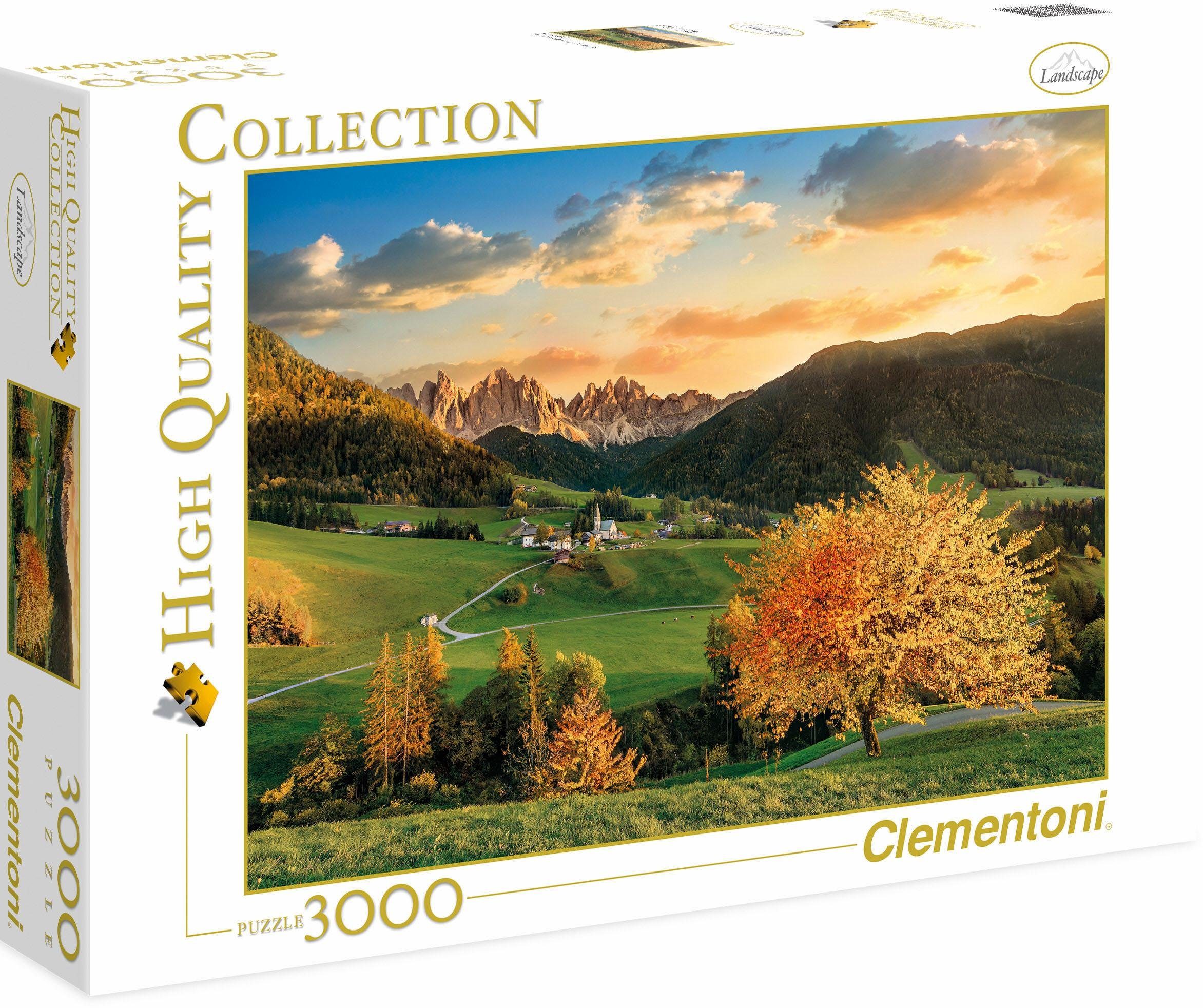 Clementoni® Puzzle High - 3000 Puzzleteile, Europe, schützt Alpen, Collection, Die Made weltweit Wald in FSC® Quality 