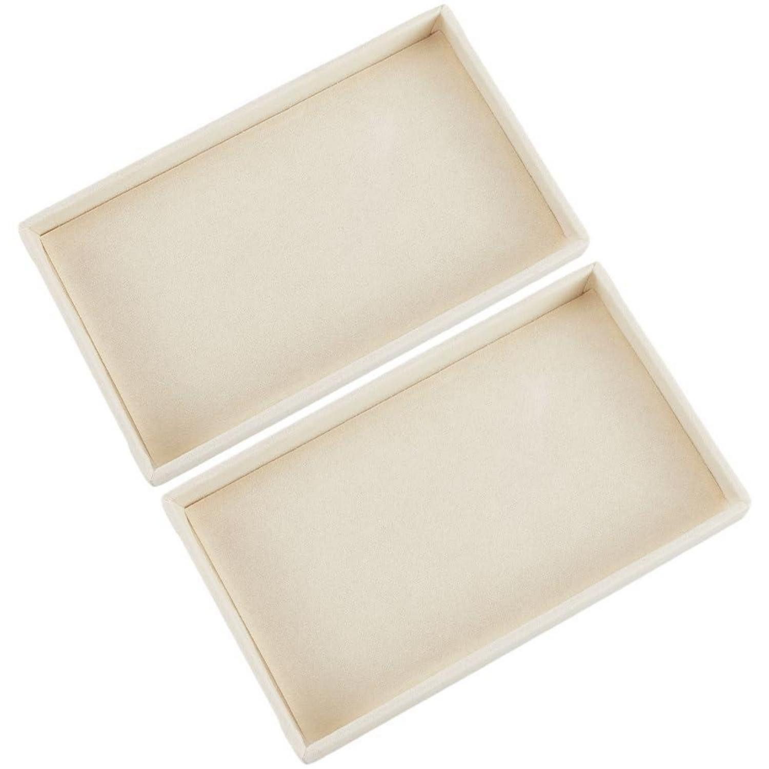 LuxusKollektion Schmuckkasten Schmucktablett Samt Stapelbar 2er-Set (2 St)