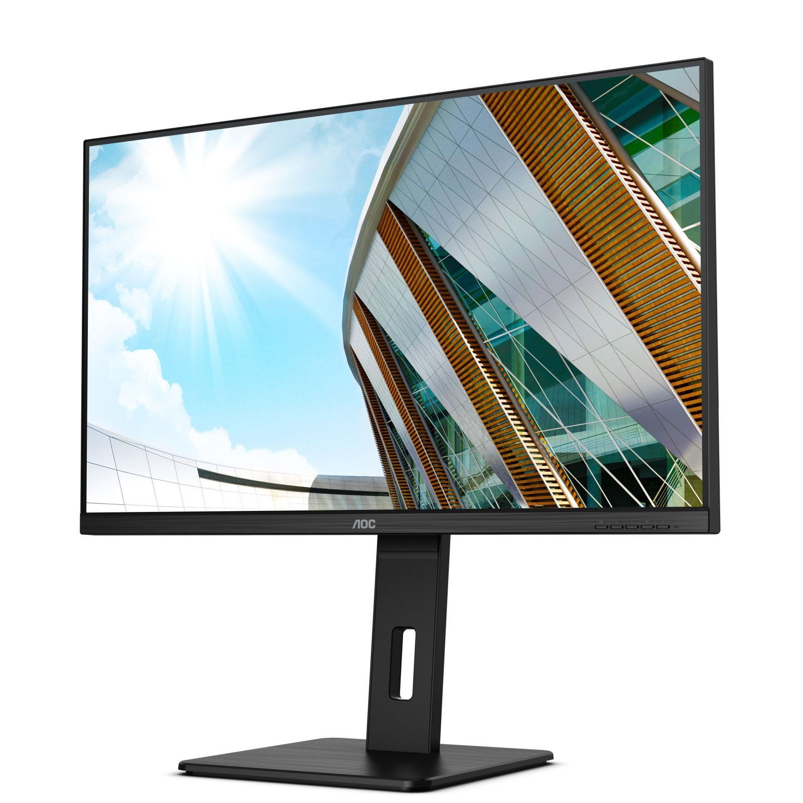 AOC AOC U32P2 80cm 31,5Zoll VA WLED UHD 3840x2160 16:9 3000:1 350cd/m2 TFT-Monitor (3840 x 2160 px, 4K Ultra HD, 4 ms Reaktionszeit, 60 Hz, VA, Eingebautes Mikrofon, Lautsprecher, Kopfhörerbuchse, Höhenverstellbar)