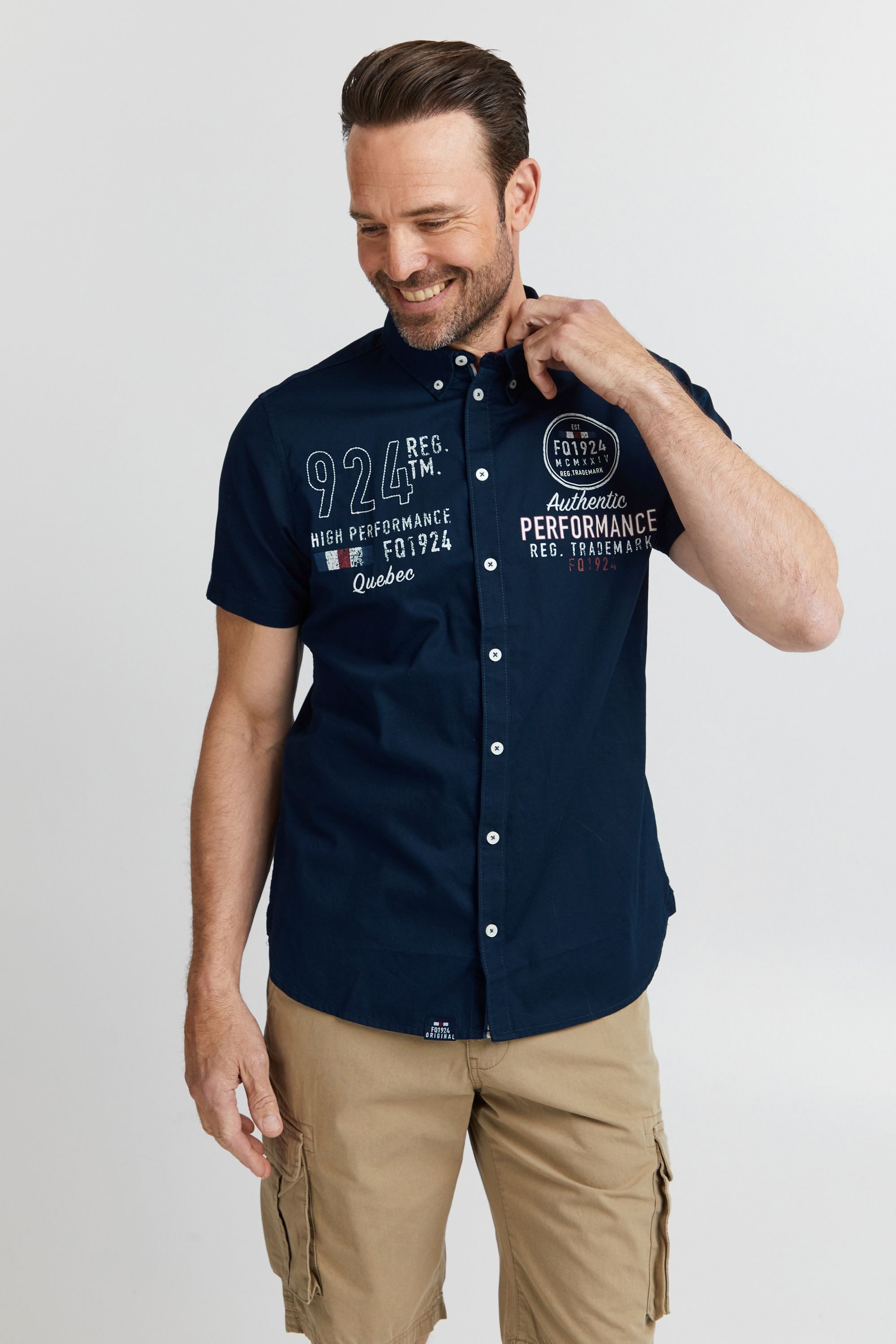 FQ1924 Kurzarmhemd FQRontus Modisches Hemd. Reduzierter Preis € 39,99. Unverbindliche Preisempfehlung € 64,99