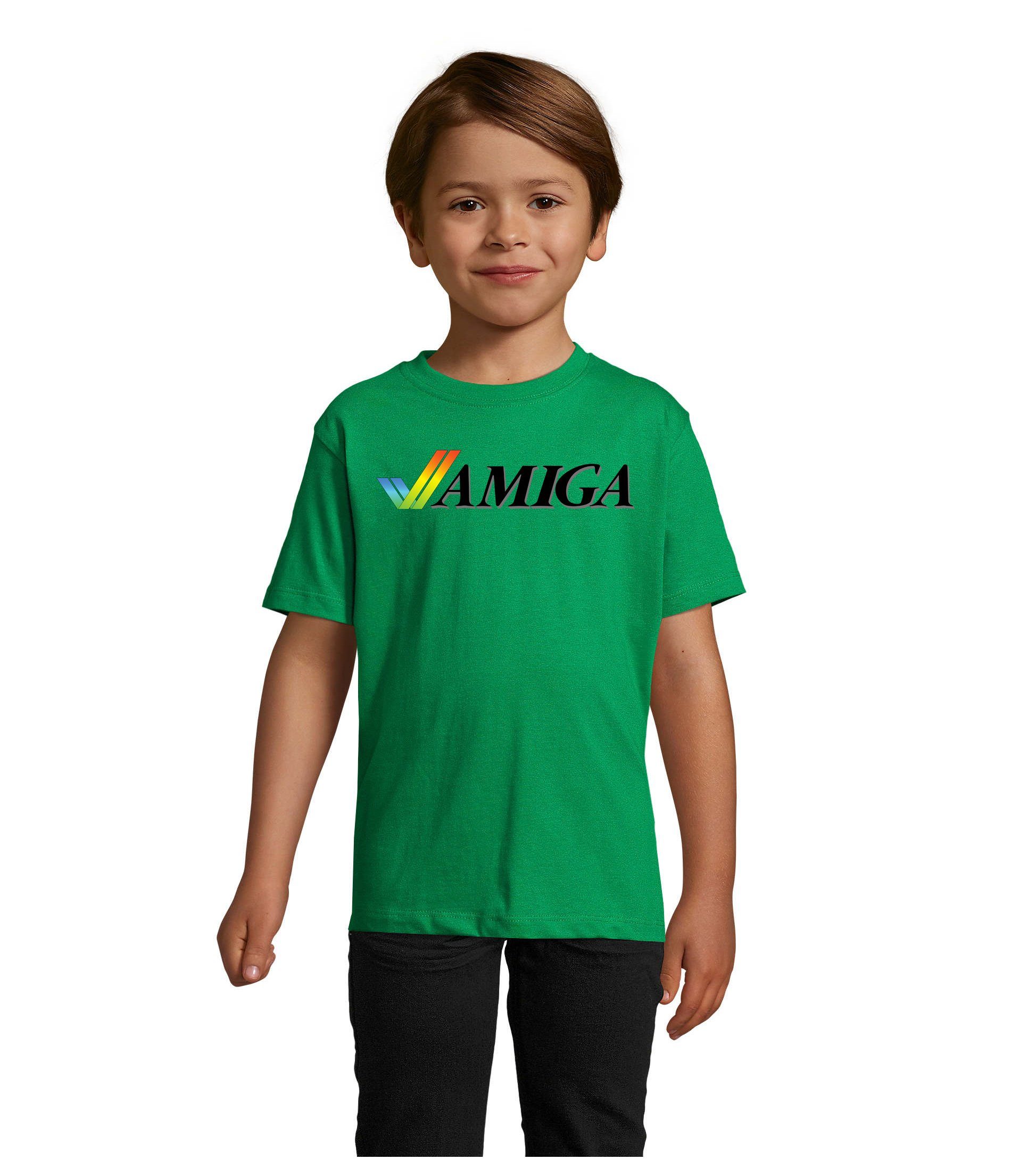 Blondie & Brownie T-Shirt Kinder Jungen & Mädchen Amiga Spiele Konsole Atari Commodore Nintendo Grün | T-Shirts