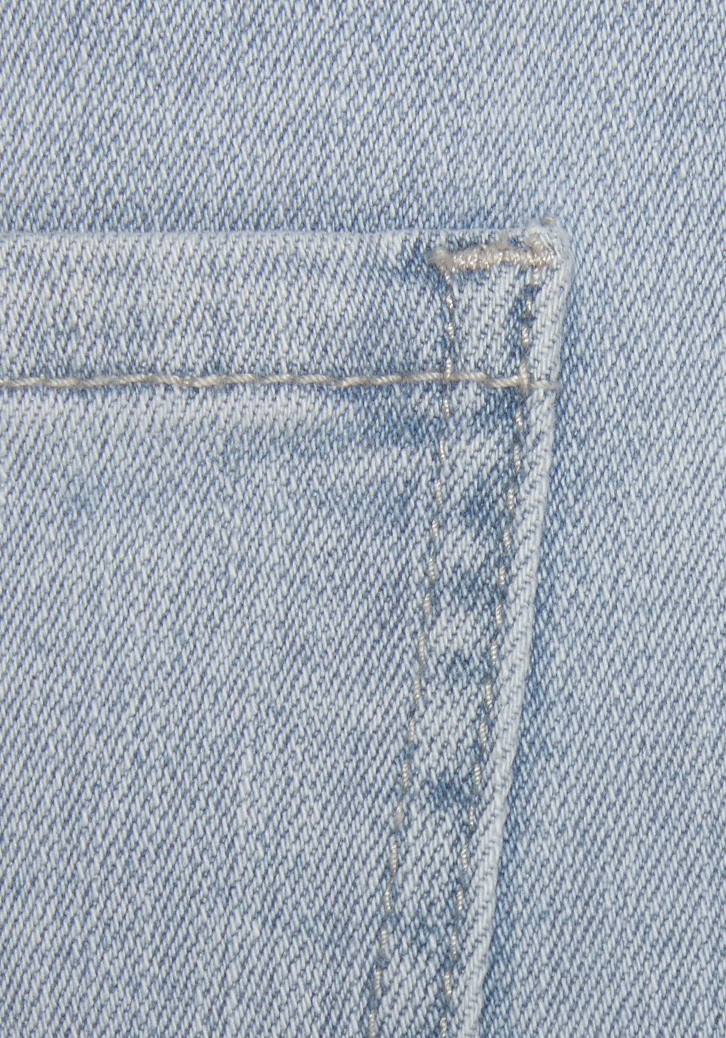 Vivance Jeansshorts mit dezenter Waschung, Bermudas zum Krempeln, kurze Hose mit Stretch