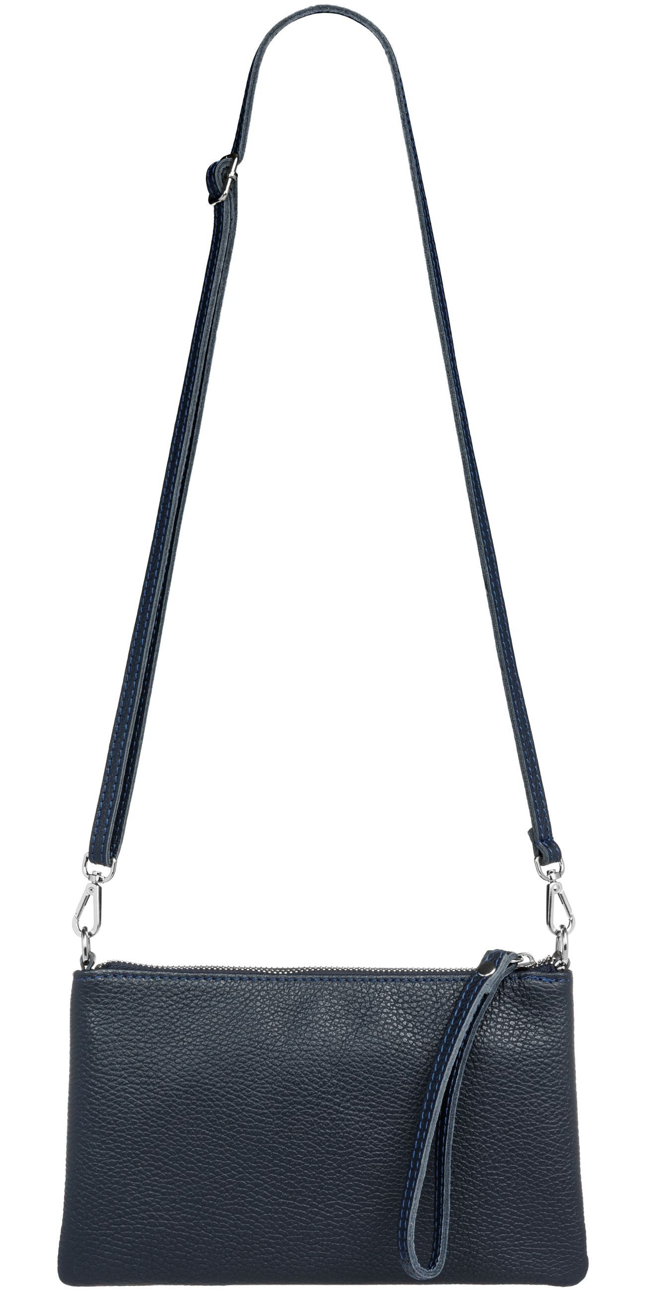 Caspar Clutch Abendtasche Kompakte Damen Leder Tasche - CLASSIC LINE - Modell No.834, leicht, elegant & unempfindlich - 100% Echtleder - Handmade in Italy