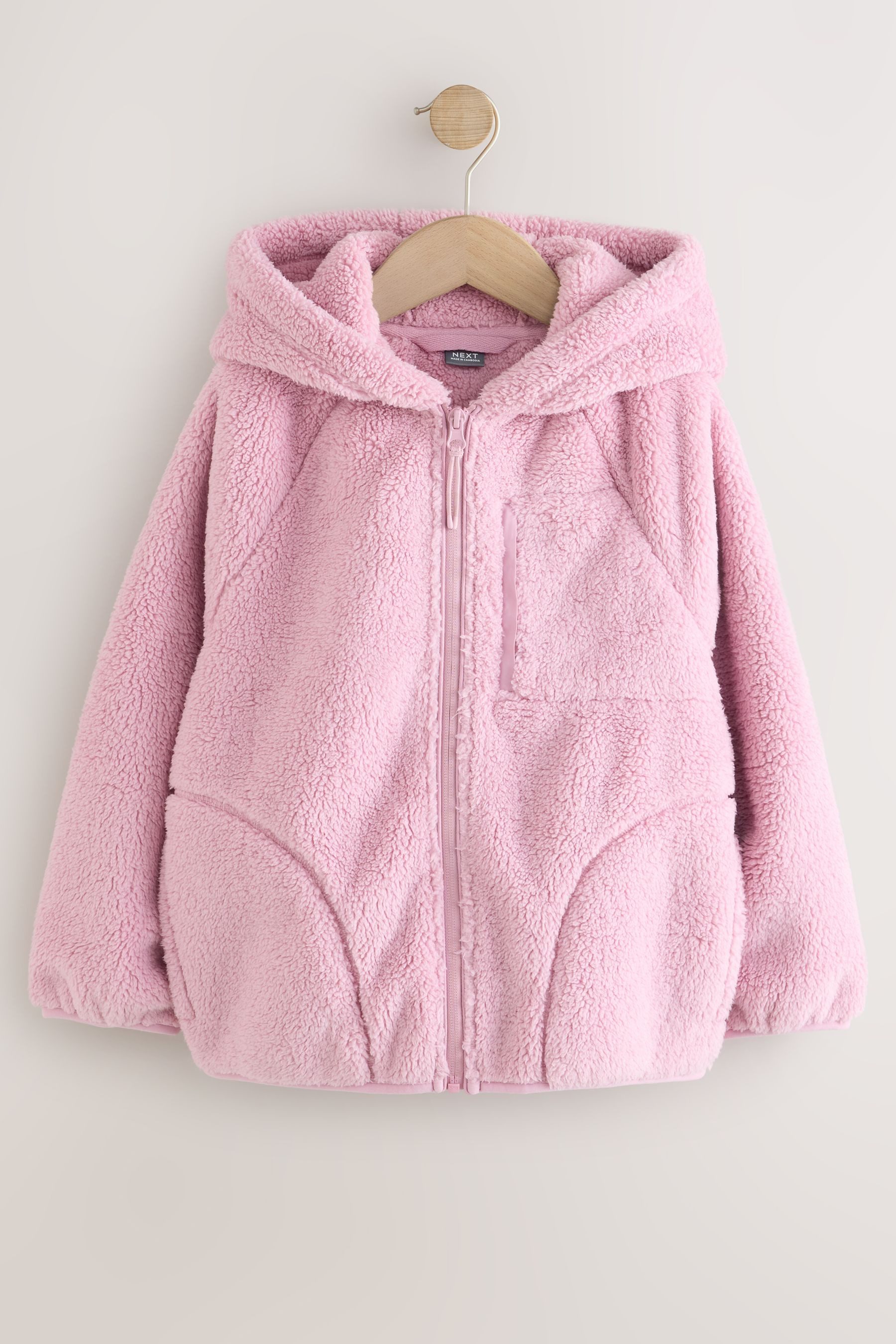 Next Fleecejacke Kapuzenjacke aus Fleece (1-St) – Bild 5 von 5