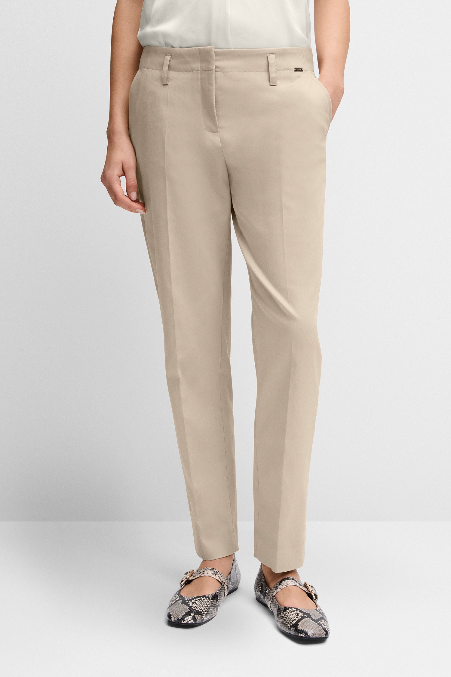 CINQUE Anzughose CIHAMELIN Tapered Fit, fließender Stoff, cleane Silhouette