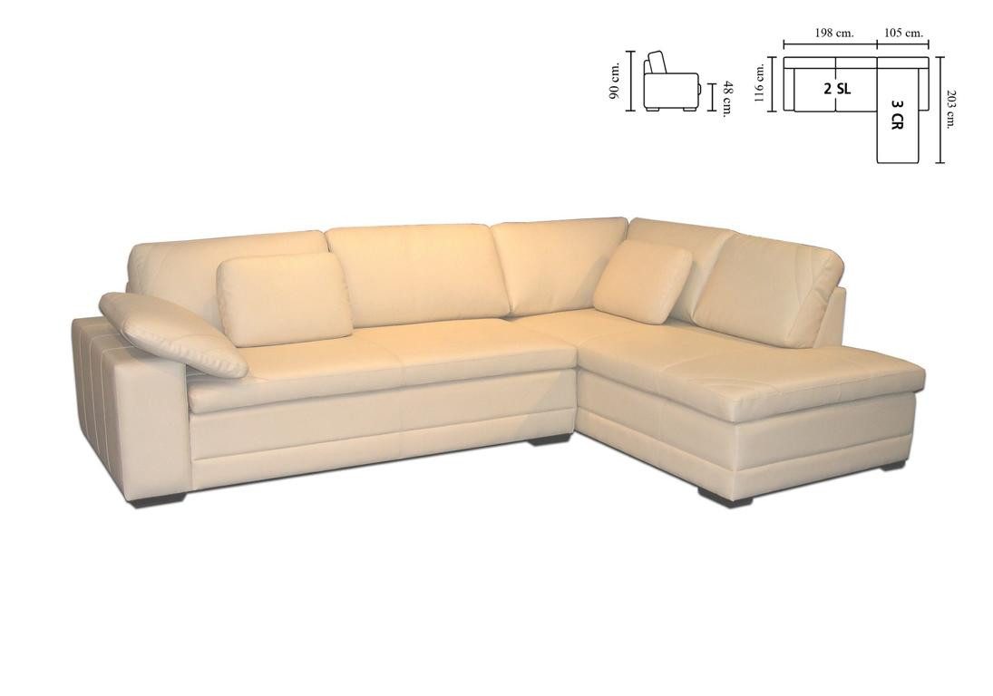 Salottini Ecksofa Designer Ecksofa Modell Andrew Eckcouch Leder, 2 Teile, Vollleder