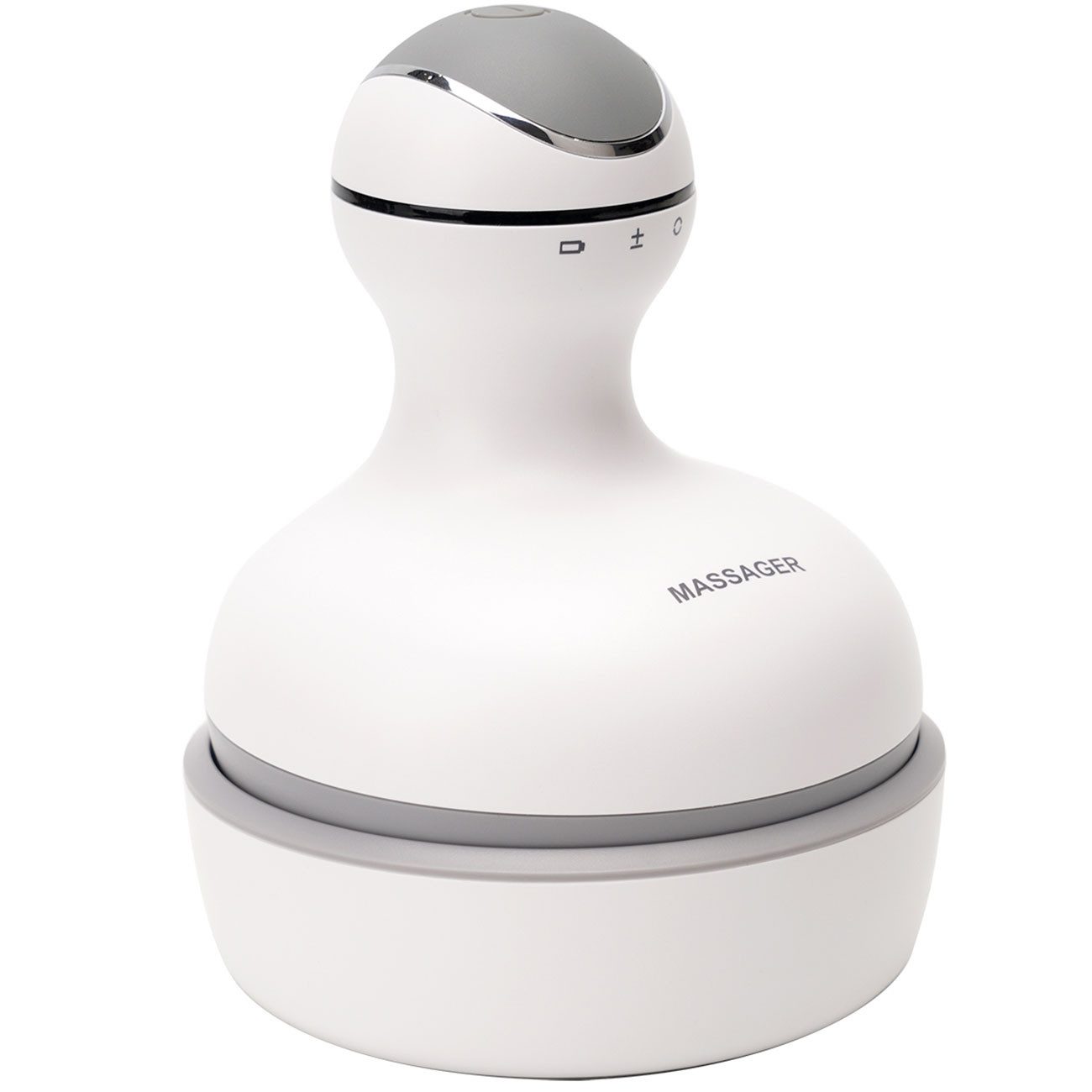 Casativo Massagegerät Kopf- & Körper-Massagegerät 4 Massageköpfe Mobil Akku ölbeständig IPX7, bis zu 2,5 Std. Laufzeit/3D- Ganzkörpermassagegerät 4 Silikon-Köpfe
