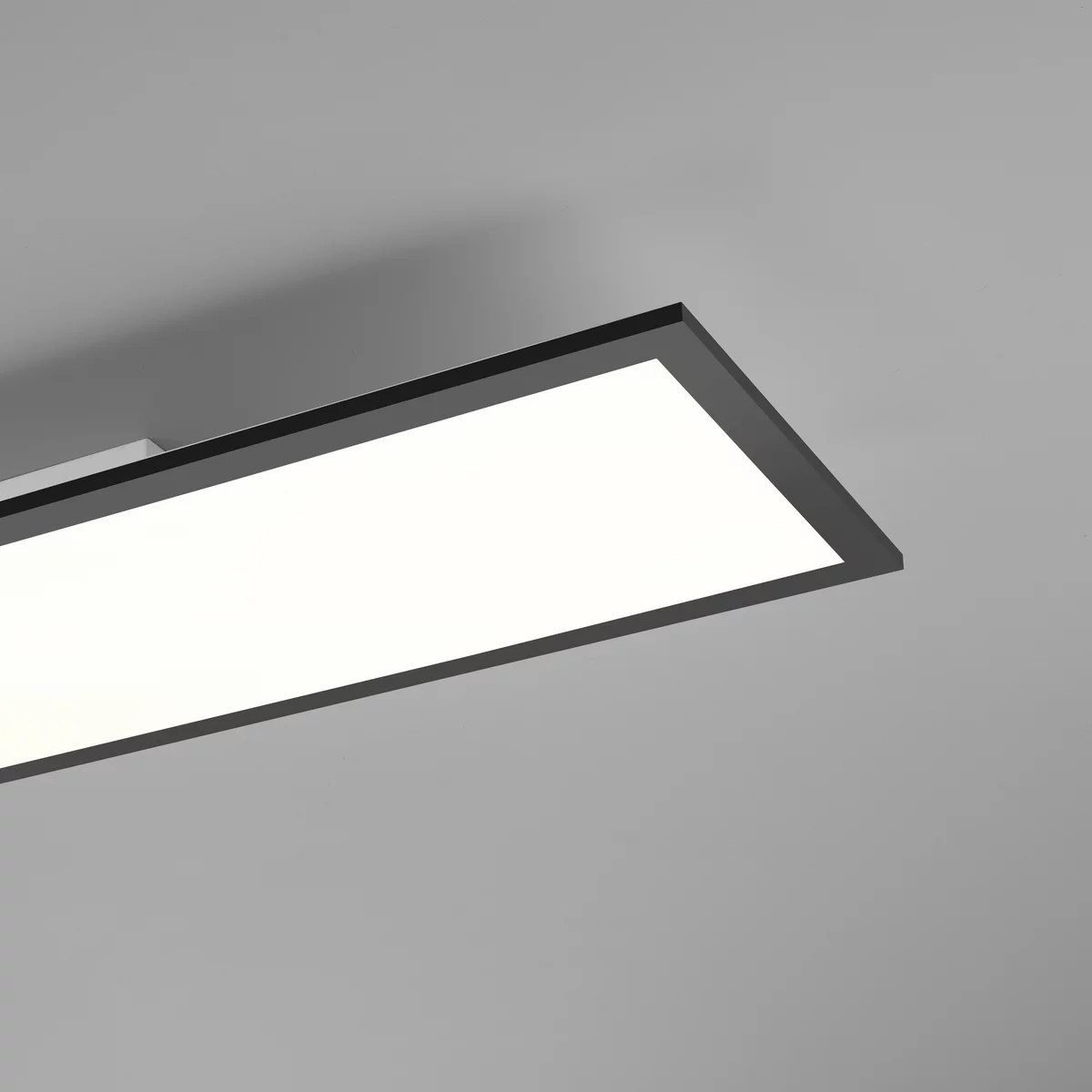 JUST LIGHT LED Deckenleuchte "Flat" 24 W, CCT Farbwechsel, Fernbedienung, 100x25 cm, Deckenlampe, Wohnzimmer Lampe