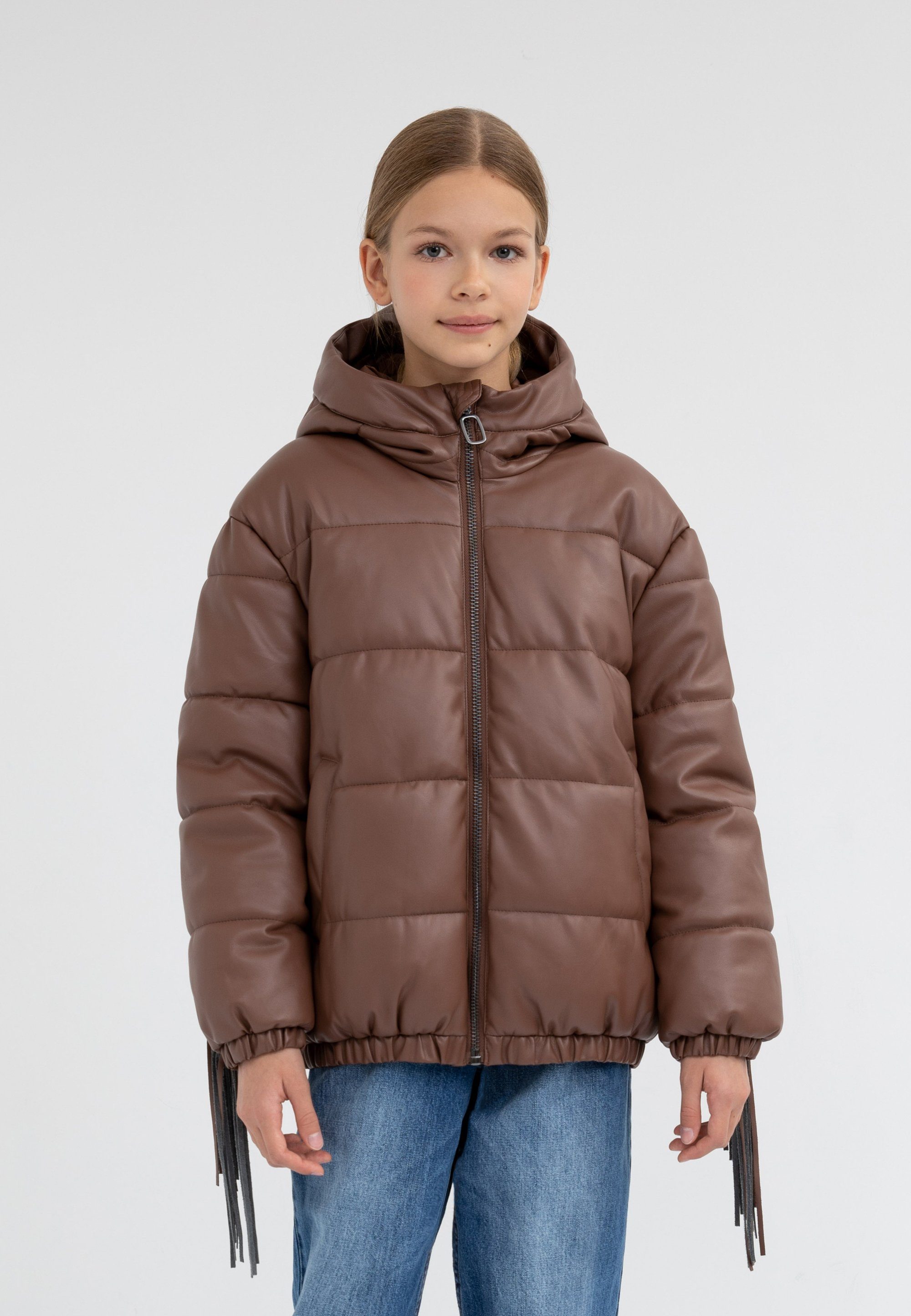 Gulliver Steppjacke aus Kunstleder mit Kapuze günstig online kaufen