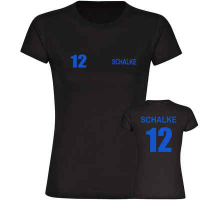 multifanshop T-Shirt Damen Schalke - Trikot 12 - Frauen