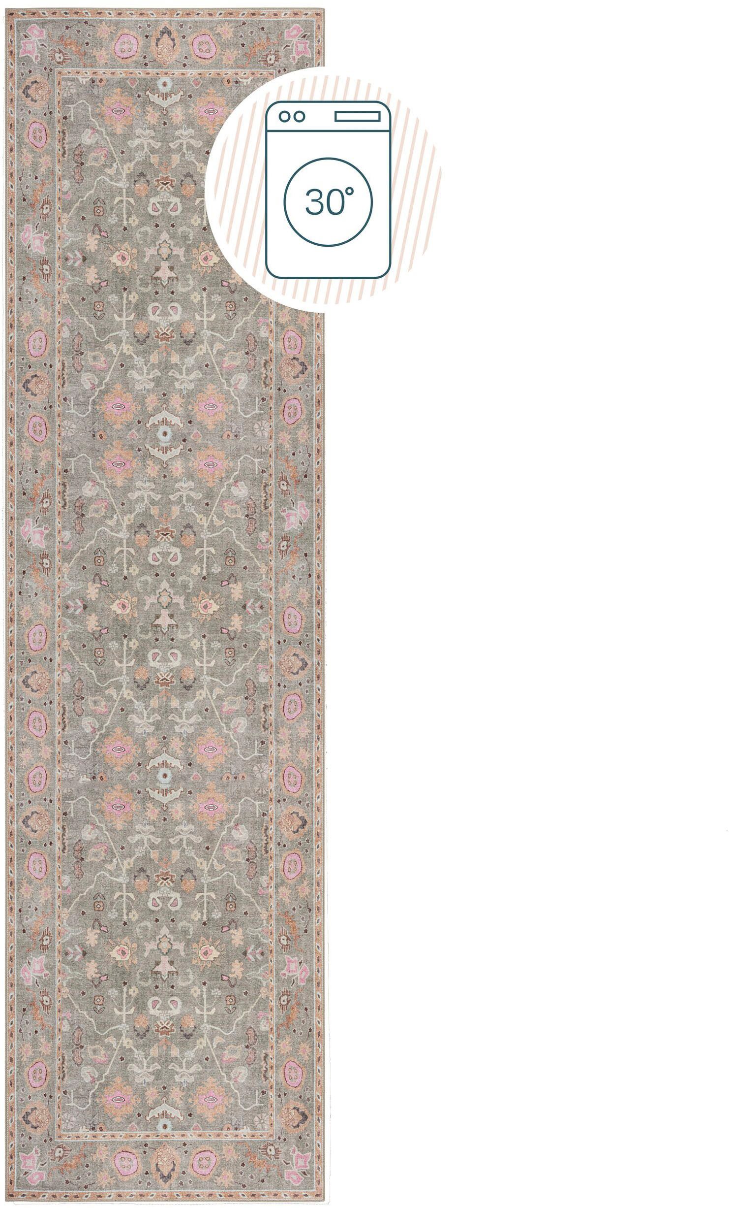 FLAIR RUGS Teppich Una, rechteckig, Höhe: 4 mm, Waschbarer Traditioneller Teppich