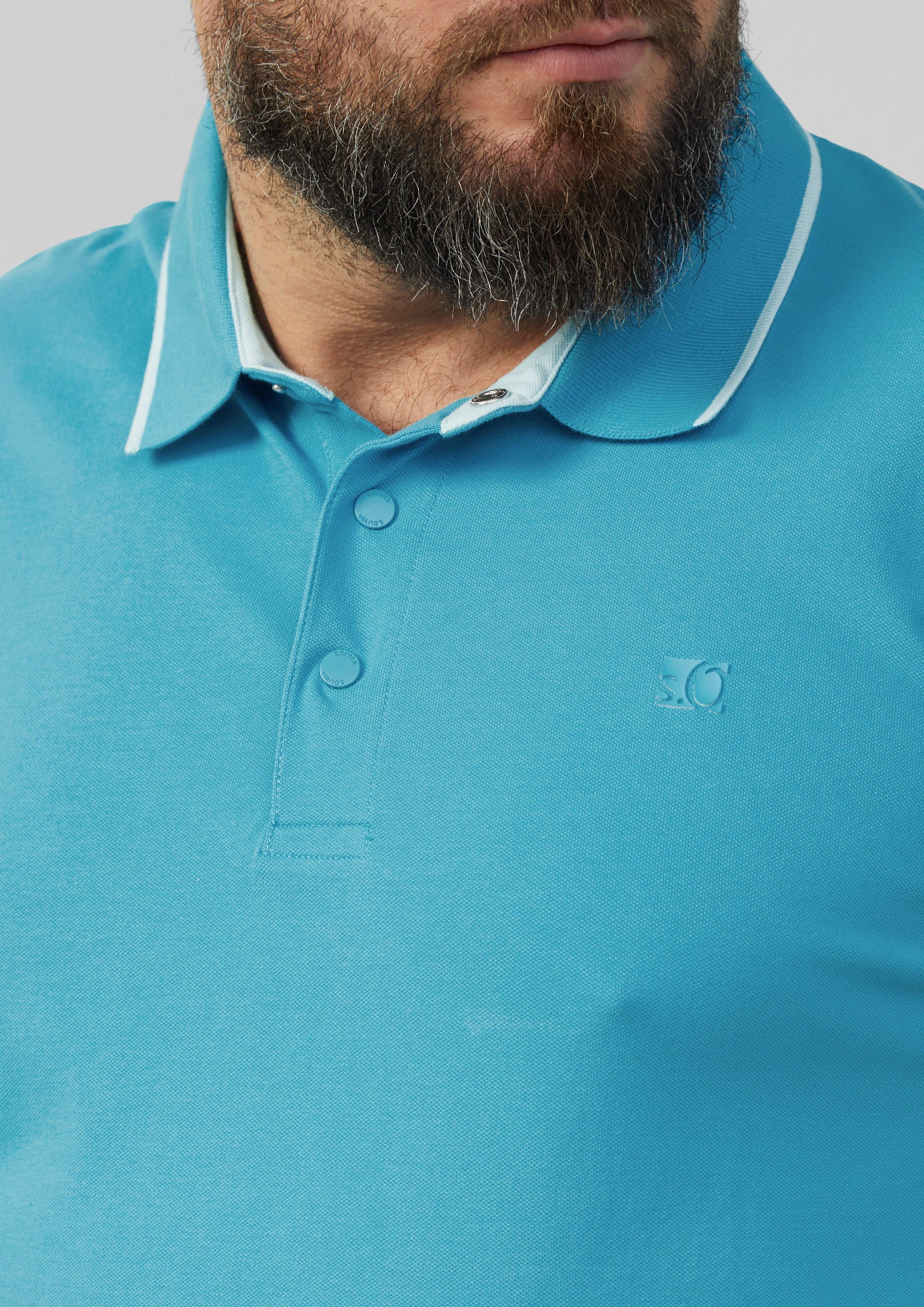 s.Oliver Kurzarmshirt Sportives Piqué-Poloshirt mit Kontrast-Details günstig online kaufen