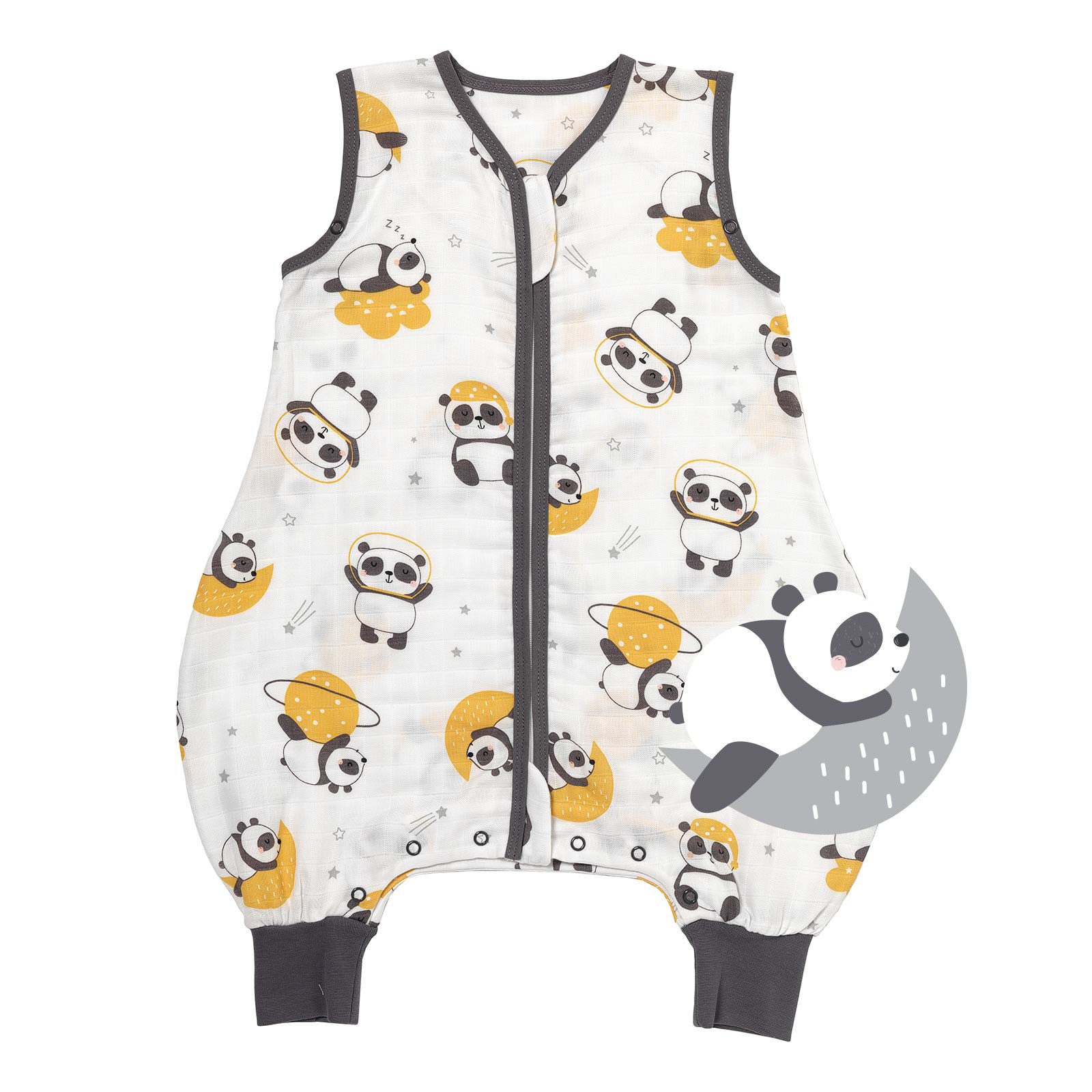Schlummersack Kinderschlafsack Musselin Schlafsack mit Füßen, 0.5 Tog