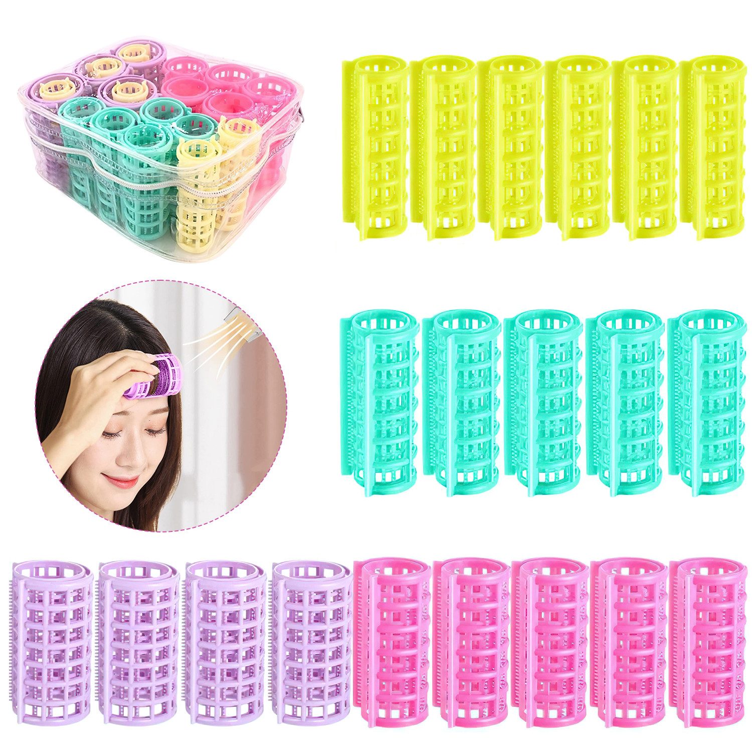 MOPUEA Lockendreher Haarstyling-Set Lockenwickler Lockenwickler Haar Klammer Rollers