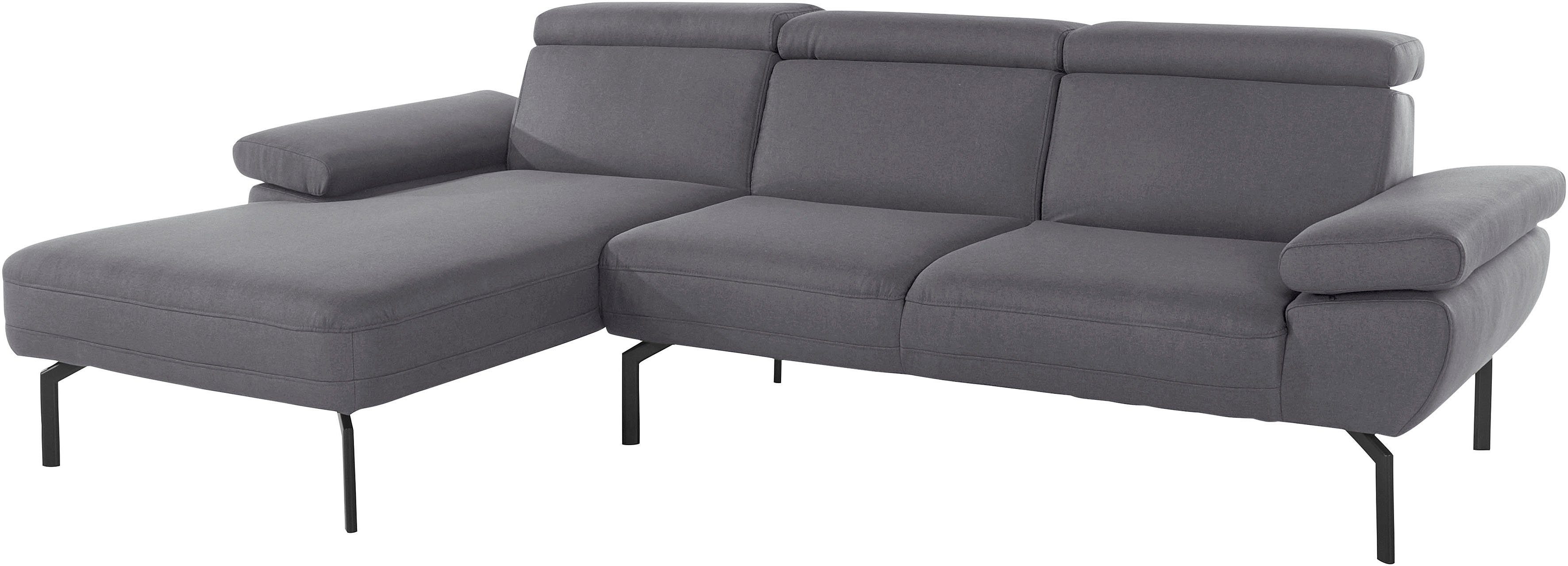 Style Ecksofa of Places wahlweise in Luxus, Luxus-Microfaser Trapino Rückenverstellung, Lederoptik mit