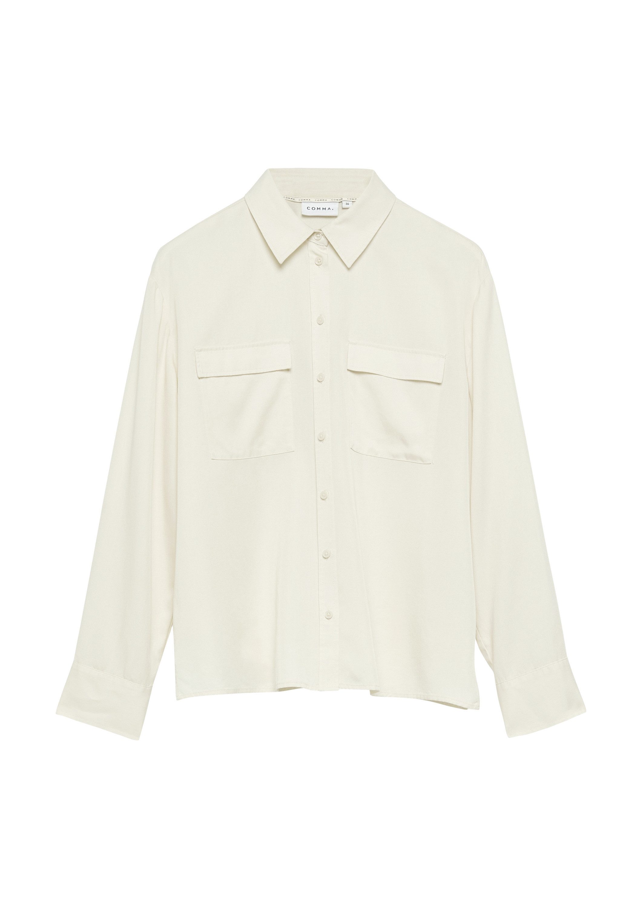 comma Langarmbluse Bluse Hemdbluse aus Lyocell günstig online kaufen