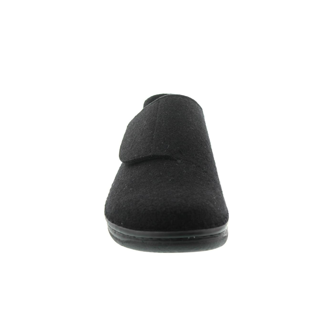 BERKEMANN Berkemann Balian, Herrenhausschuh, Filz, schwarz, Weite H, Klettv., We Hausschuh