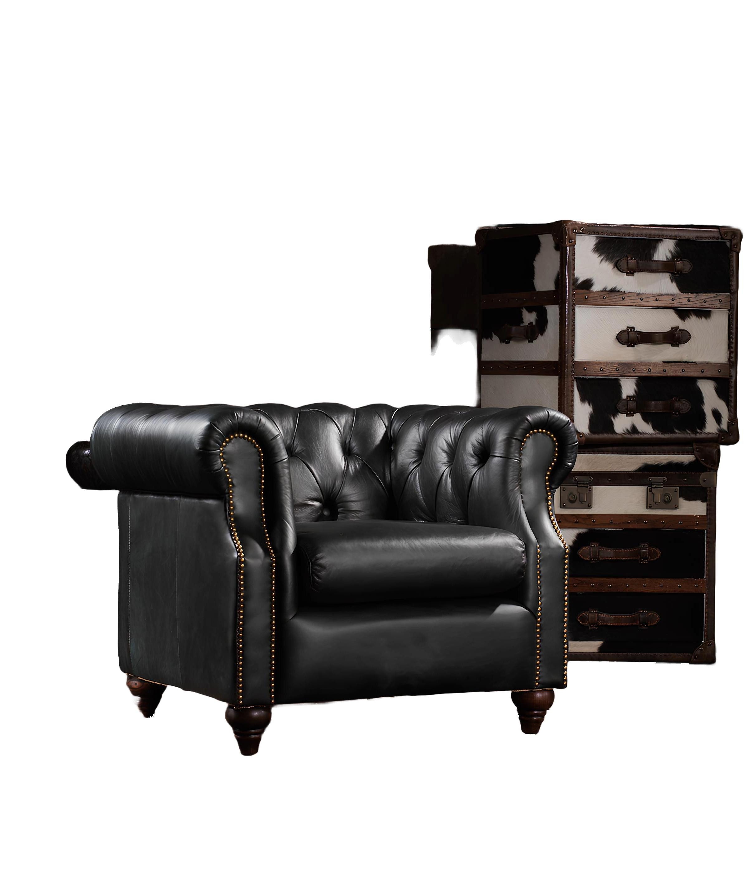 Xlmoebel Sessel Chesterfield Cocktailsessel im Vintage-Stil aus hochwertigem Material (Sessel), Hergestellt in Europa