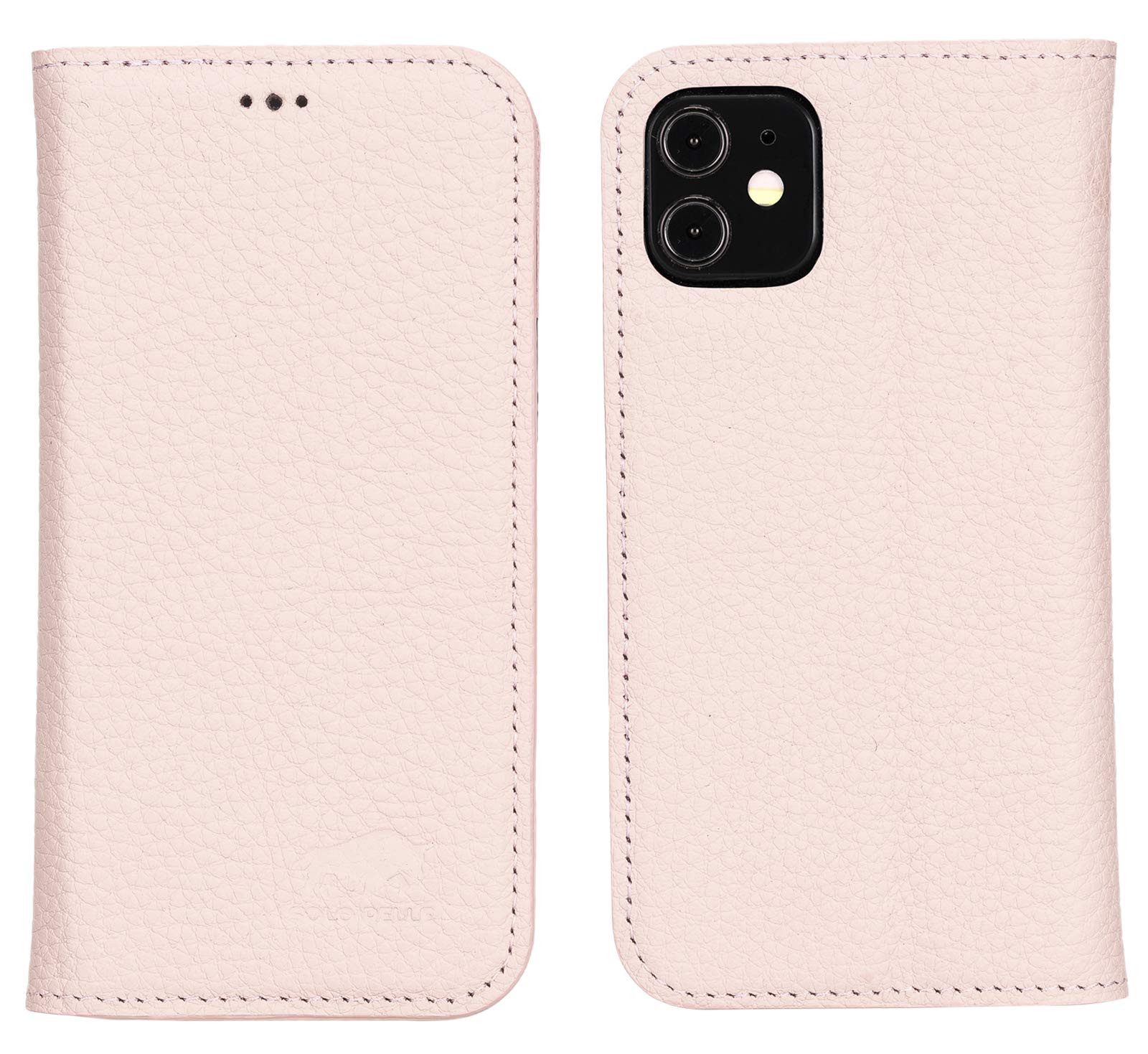 Solo Pelle Smartphonetasche aufklappbare Lederhülle für iPhone 12 Mini 5.4 Zoll inkl. 1 Kartenfach