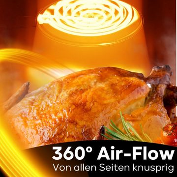 BOMANN Heißluftfritteuse FR 6069 H CB, XXL 5L, 360° Air-Flow, 8 Programme, 1450W