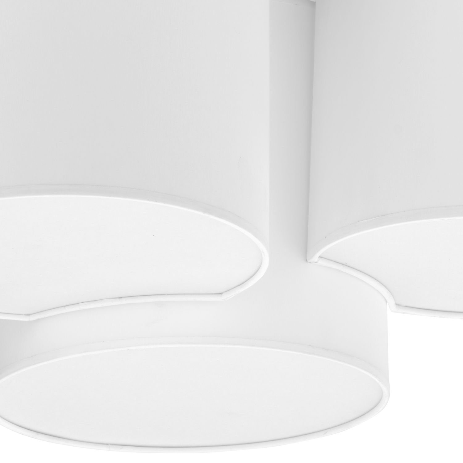 Modern x blendarm Leuchtmittel, CLEMENS, Stoff 3-flammig 42 E27 Deckenleuchte Licht-Erlebnisse ohne Weiß 30 54 cm x