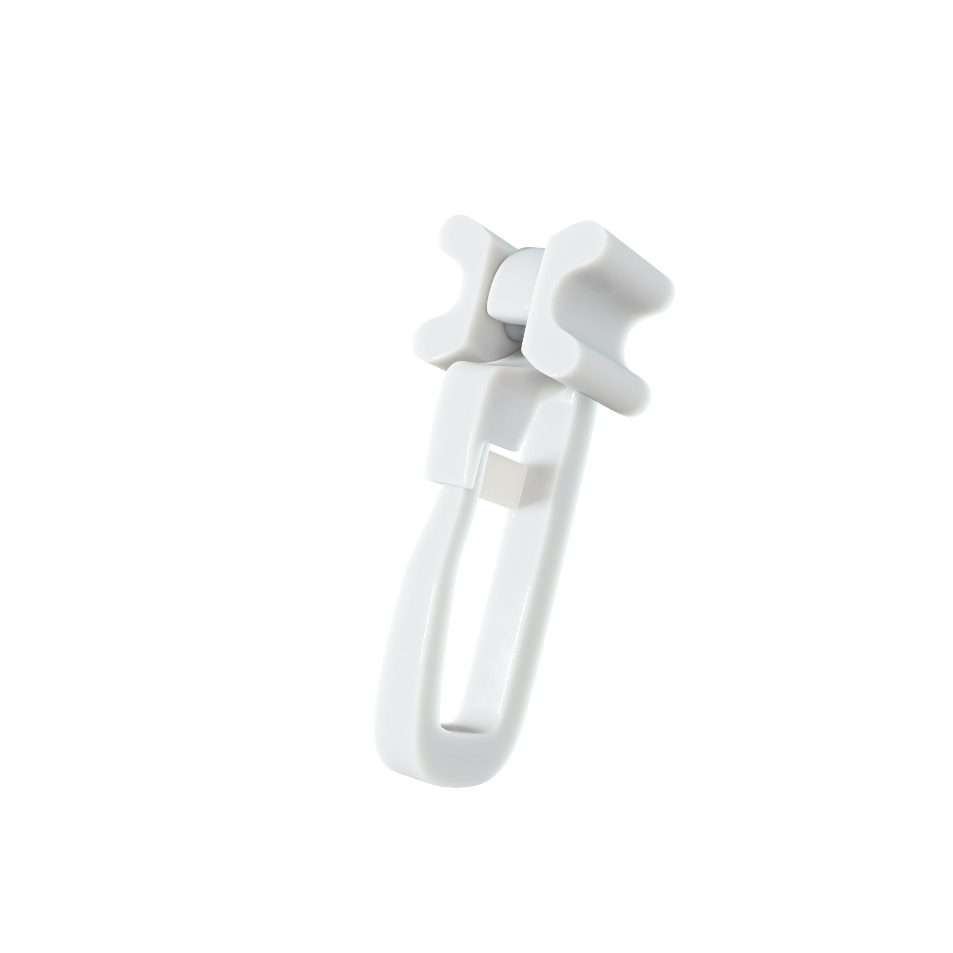 Gardinengleiter X-Gleiter/Gardinengleiter/Faltengleiter in weiß,  dekohaken24.de, für Gardinenschienen mit 6mm breiten Profilschlitzen, (100- St), mit verschließbarem Faltenlegehaken