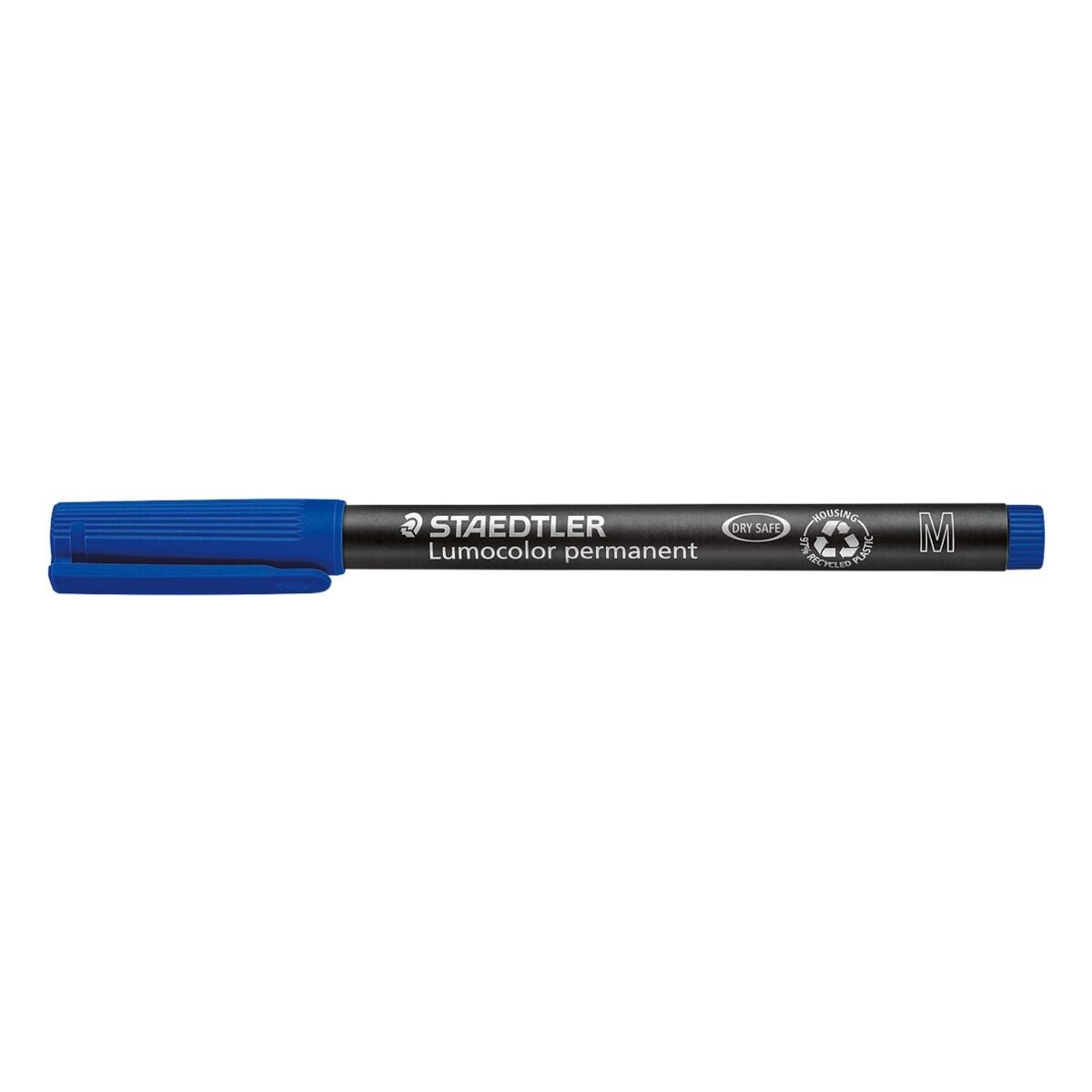 STAEDTLER Permanentmarker Lumocolor permanent M, (1-tlg), wisch- und wasserfest