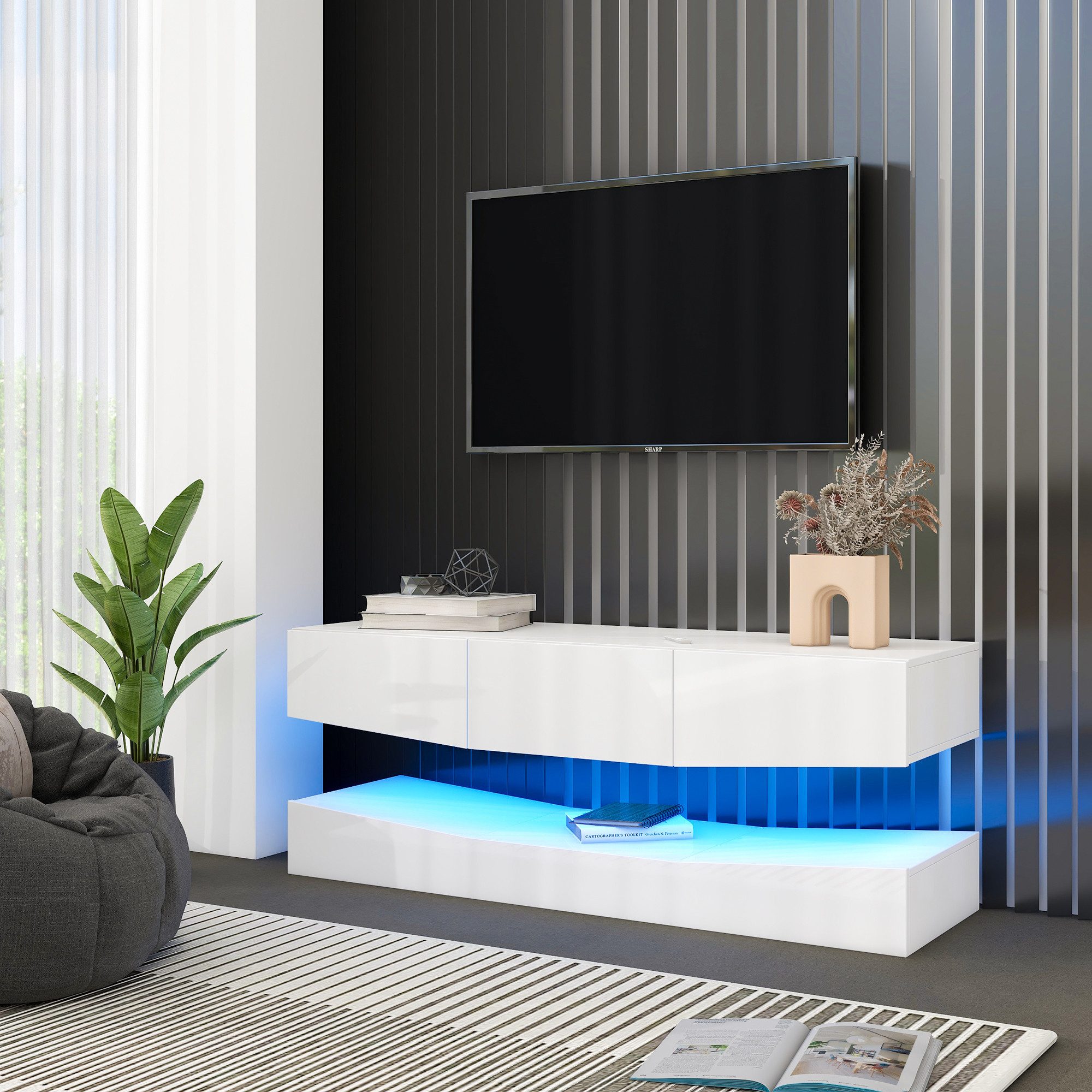 HAUSS SPOLE TV-Schrank mit LED-Beleuchtung TV günstig online kaufen