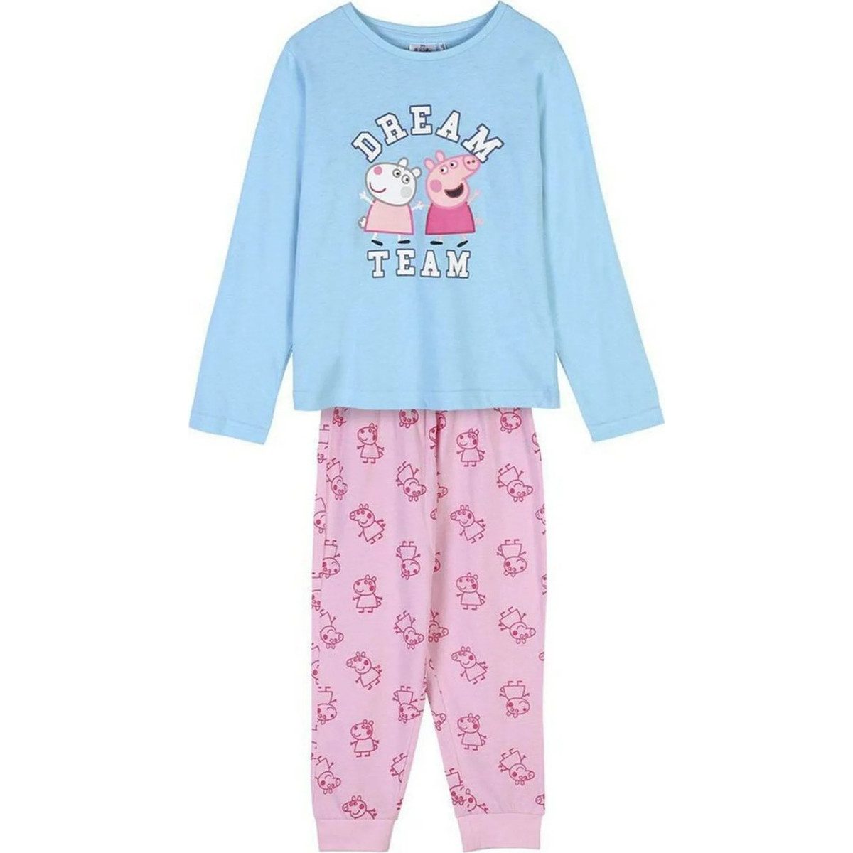 Peppa Pig Schlafanzug Kinder Schlafanzug 2-teilig aus 100 % Baumwolle Langarm Pyjama
