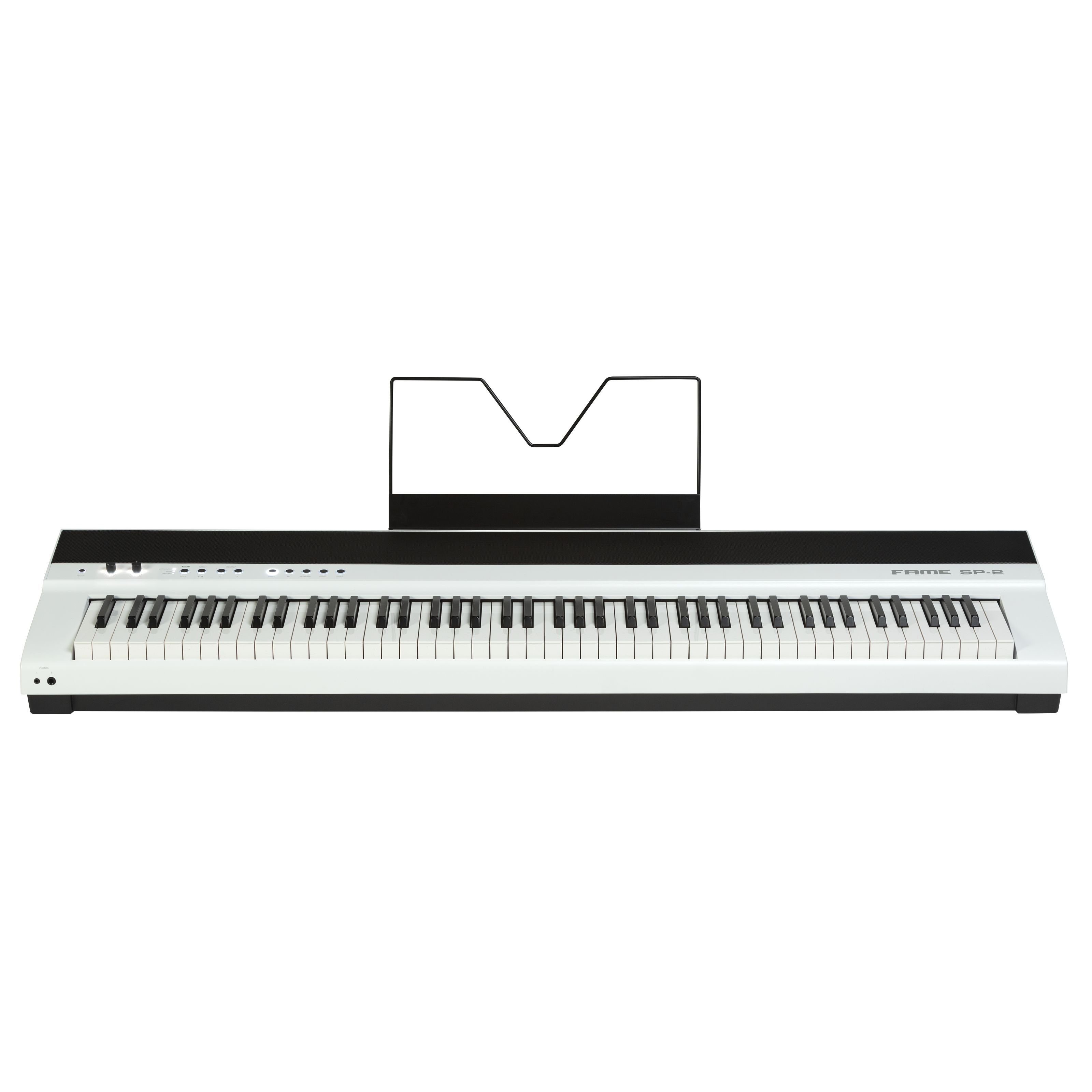 FAME Stagepiano (SP-2 BW Stagepiano 88 Tasten Hammermechanik 192 Stimmen 2x 20 Watt Stereo Lautsprecher 25 Sounds 50 Begleitrhythmen, Stage Pianos, Stage Pianos Hammermechanik), SP-2 BW Stagepiano, Hammermechanik, 192 Stimmen, Stagepiano 88