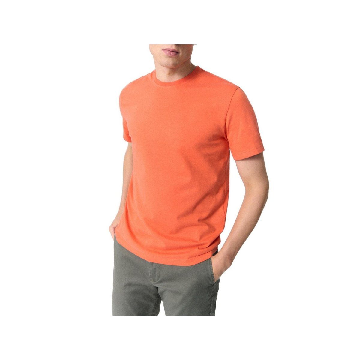 ECOALF T-Shirt orange regular fit (1-tlg)