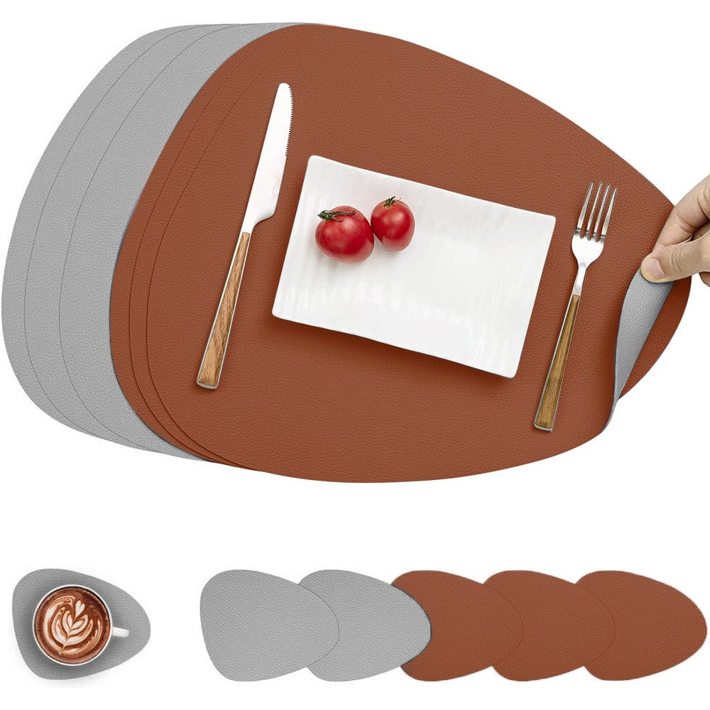 Coonoor Platzset Tischset, Kunstleder, abwischbar, (6-St), günstig online kaufen