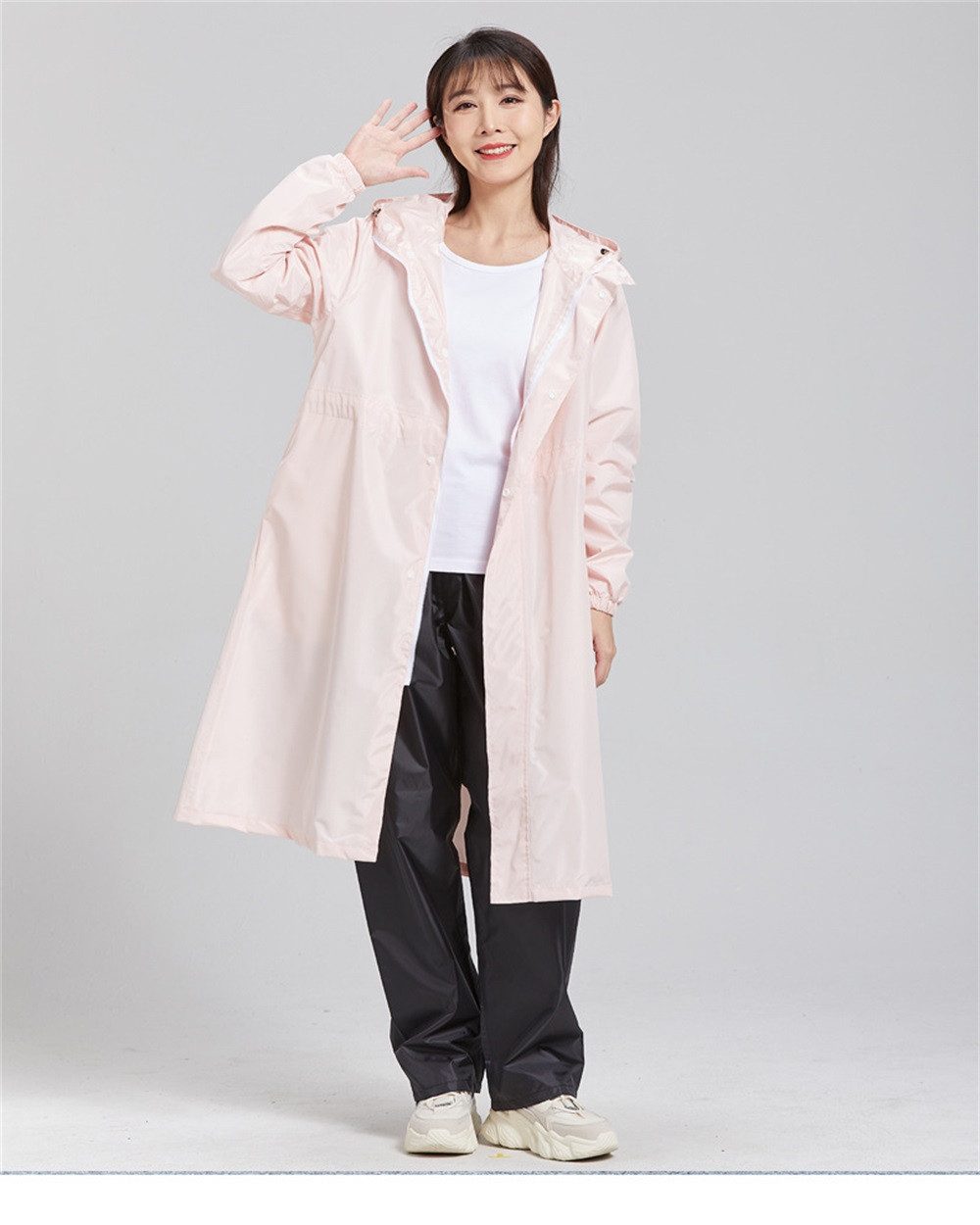 RWEUOQ Regenmantel für Damen, winddicht Regenponcho(Rosa) günstig online kaufen