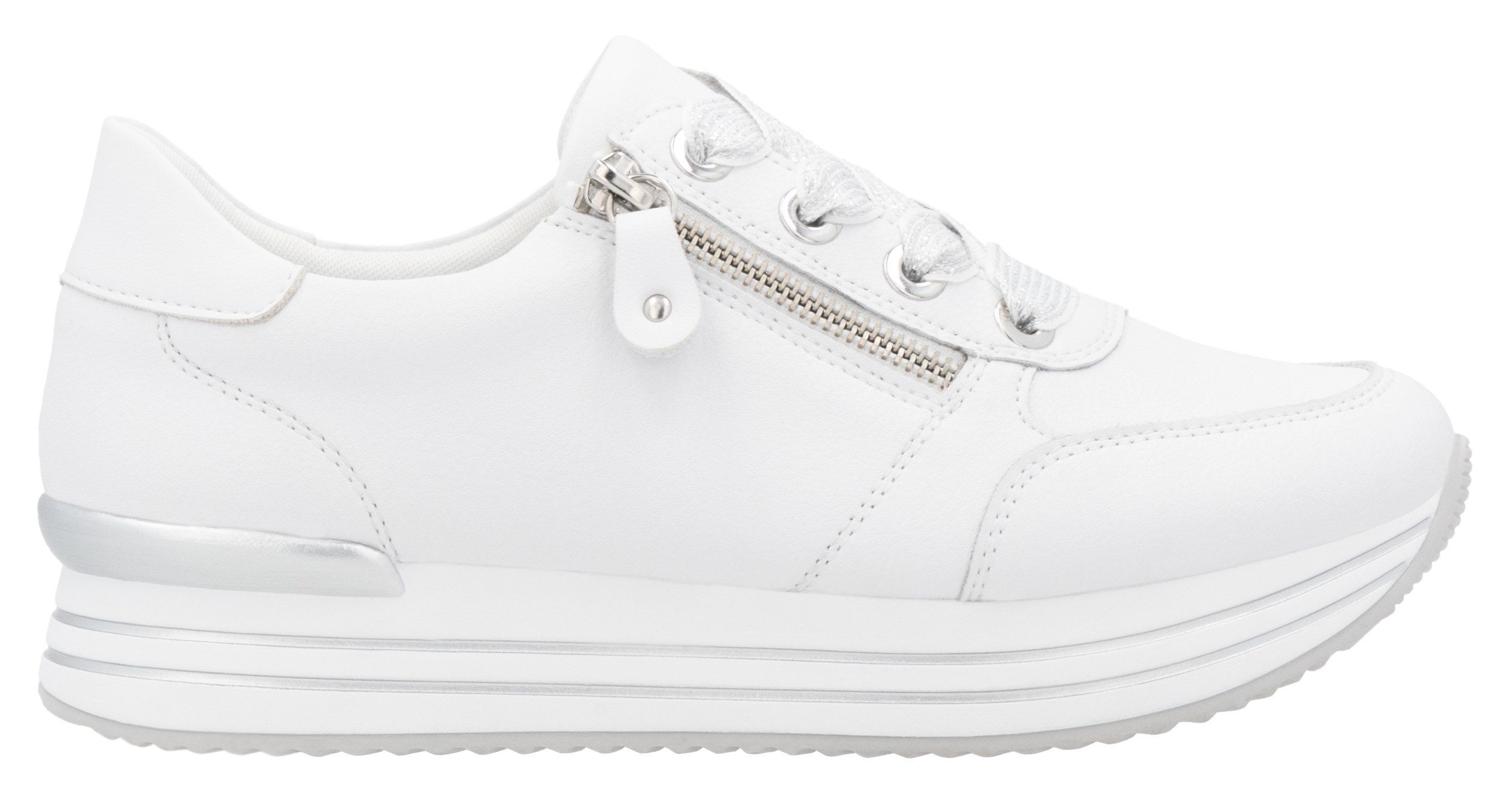 Remonte Plateausneaker, Freizeitschuh, Halbschuh, Schnürschuh mit gepolstertem Schaftrand