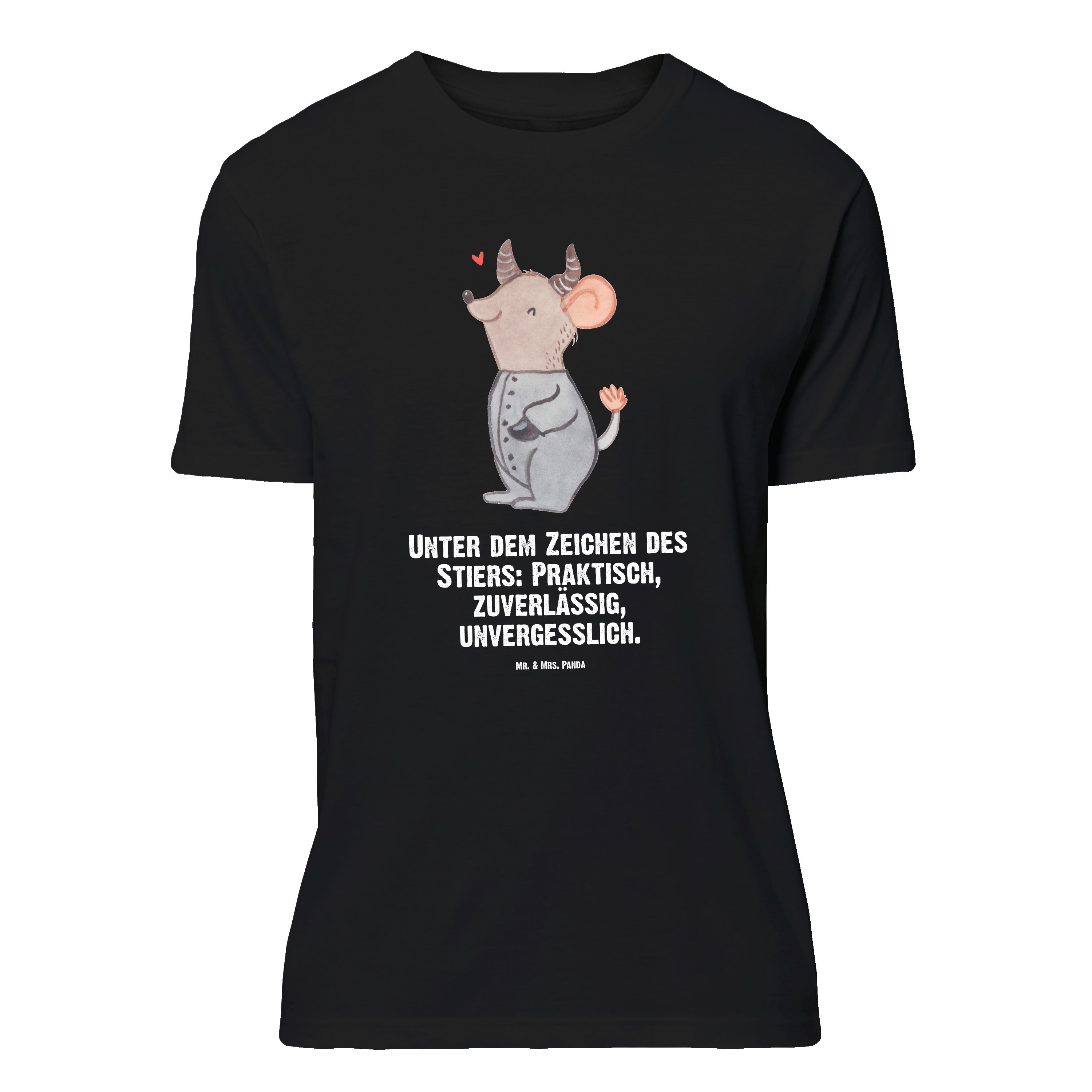 T-Shirt Stier Astrologie, Größe L T-Shirt, Schwarz, T-Shirt, Tierkreiszeichen