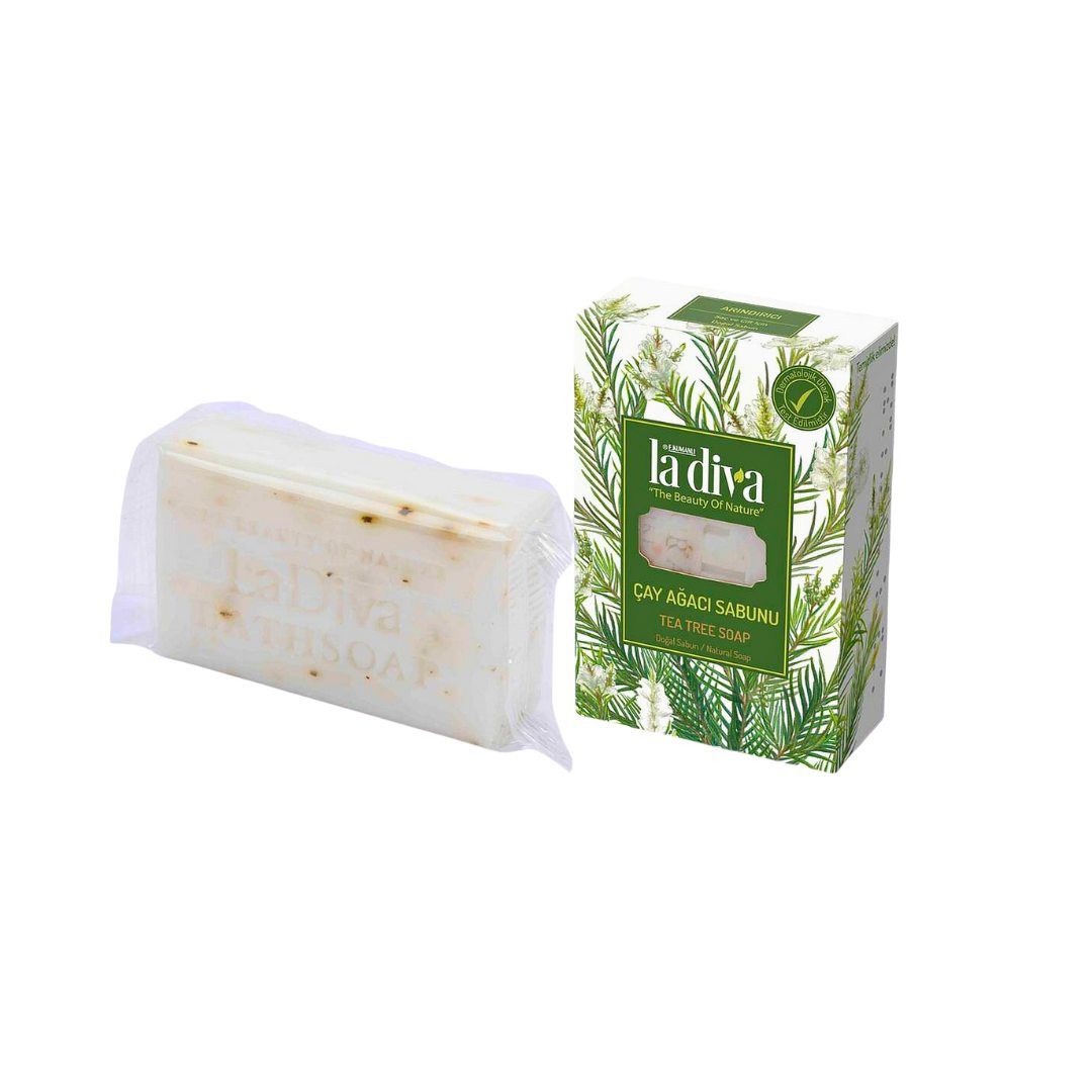 Handseife Teebaumöl Seife 100 g, 1-tlg., für die tägliche Pflege, mit Peeling-Effekt