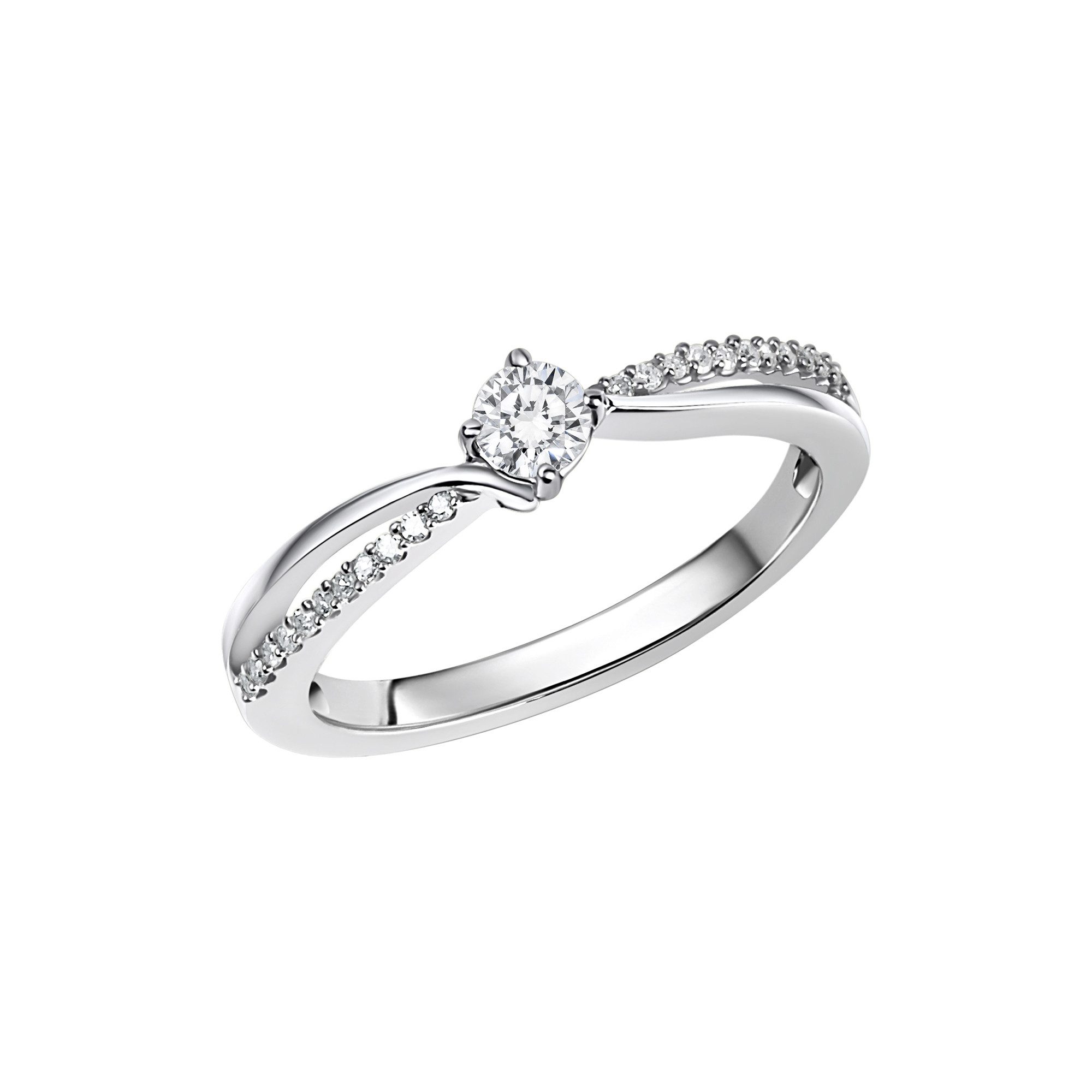 Diamonds by Ellen K. Fingerring Gold 585 mit 25 Brillanten zus. 0,25ct.