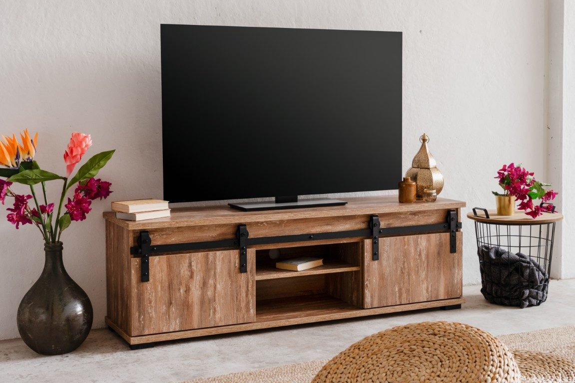 Finori Lowboard Lowboard TV-Board Marrakesch, Valhalla Eiche / Milford Kiefer, Sideboard