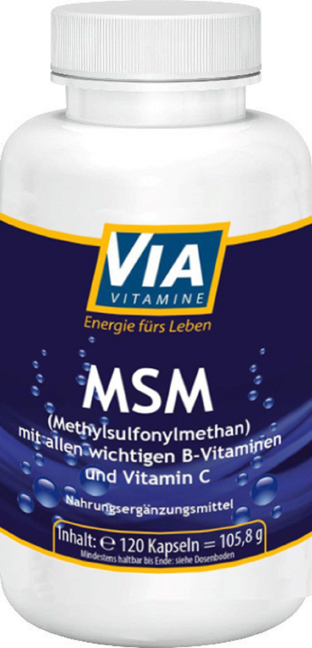 MSM mit Vitamin C und allen wichtigen B-Vitaminen, deutsche Produktion Kapseln