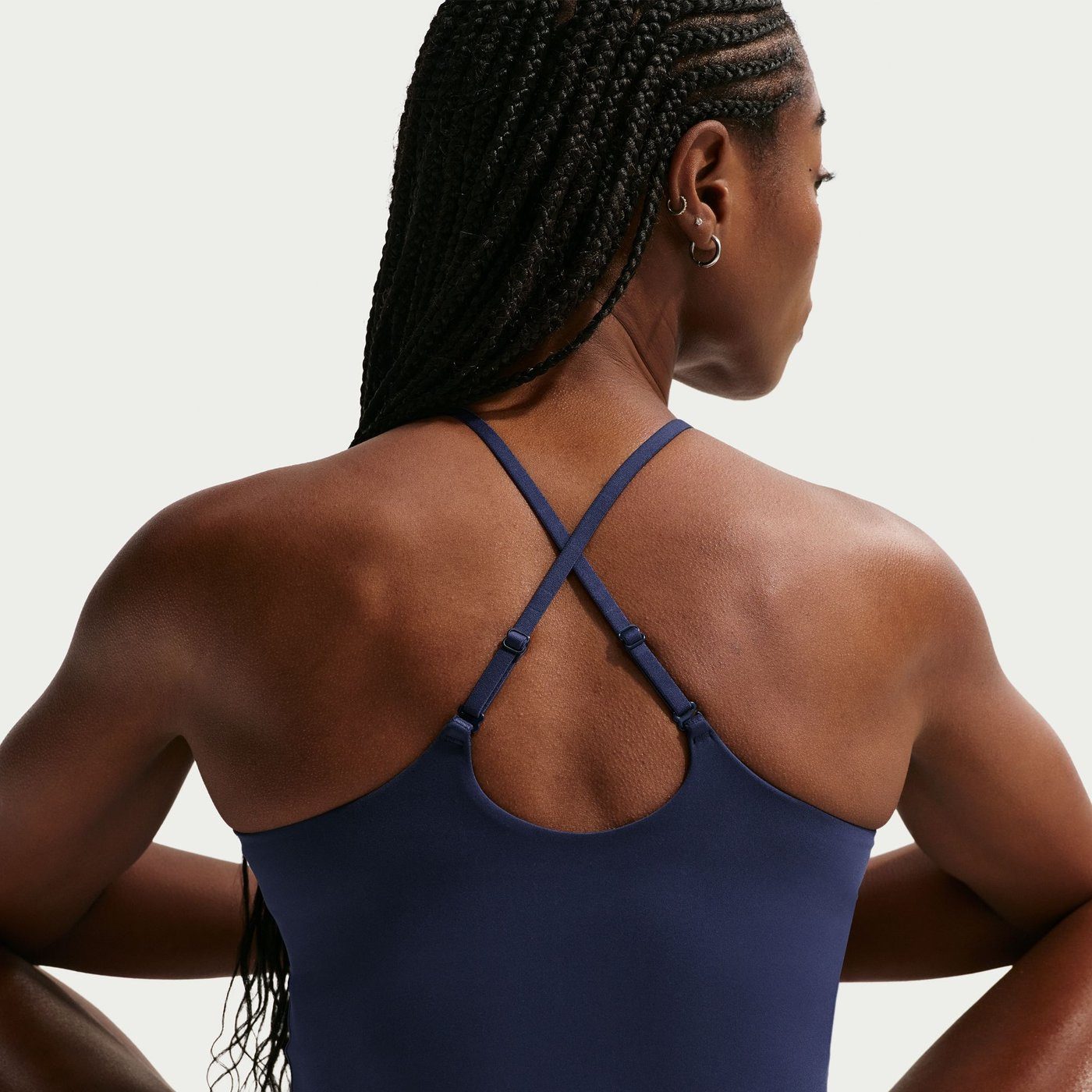 Nike Tanktop W NK ONE DF BRA TANK MIDNIGHT NAVY/WHITE – Bild 4 von 5