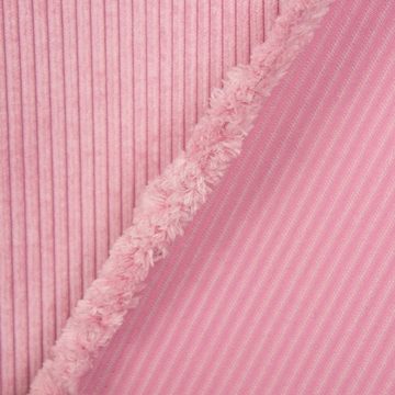 SCHÖNER LEBEN. Stoff Cordstoff Cord Dekostoff Corduroy rosa 1,45m Breite