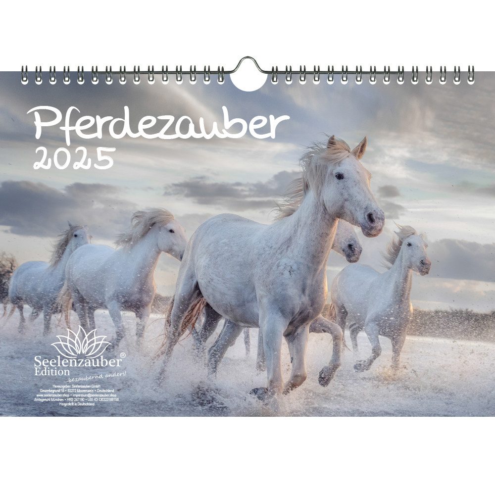 Seelenzauber Wandkalender Pferdezauber DIN A4 Kalender für 2025 Pferde und Fohlen