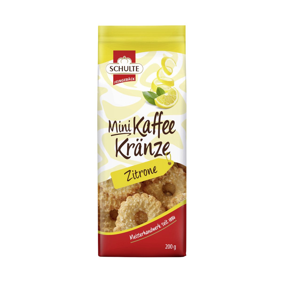 Schulte Kekse, Schulte Mini Kaffeekränze Zitrone Mürbegebäck Packung 200g