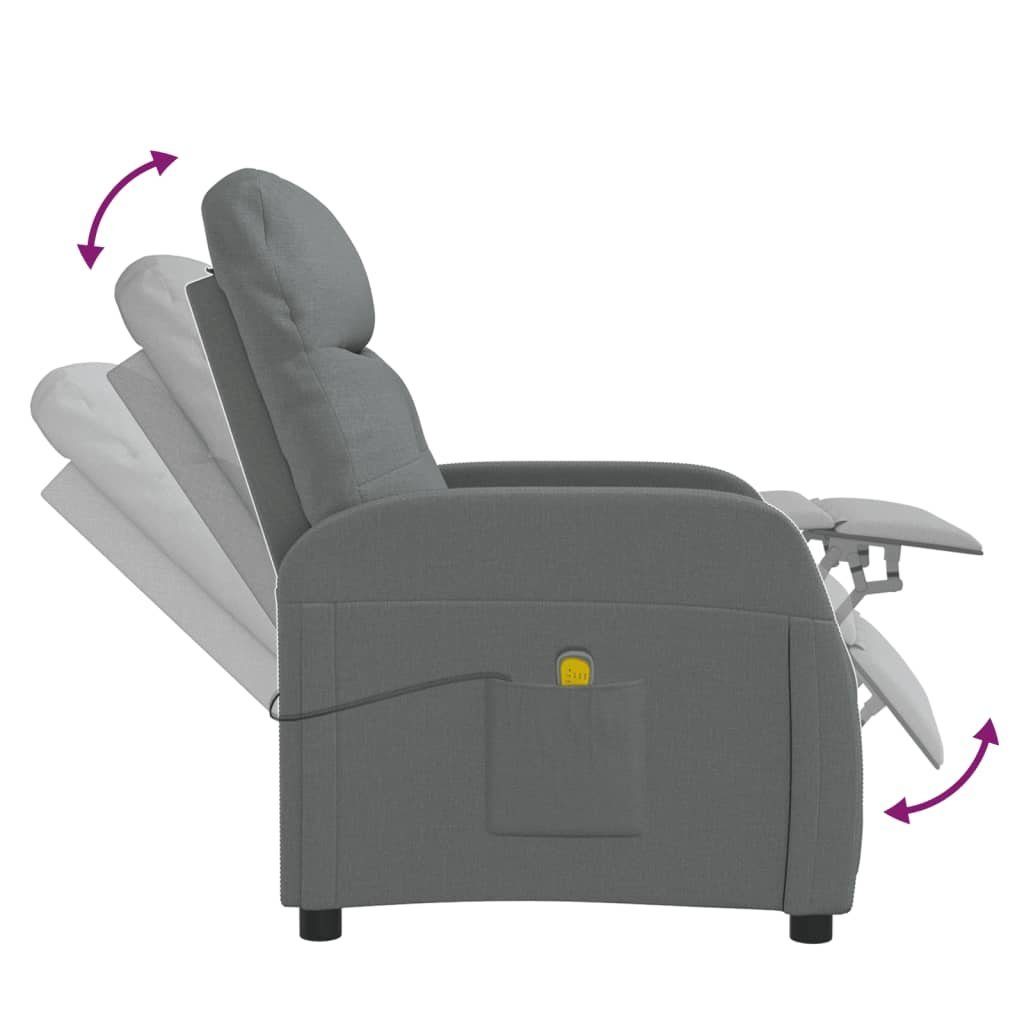 geformt, Massagesessel Relaxsessel,hoher DOTMALL Dunkelgrau ergonomisch Sitzkomfort, Stoff