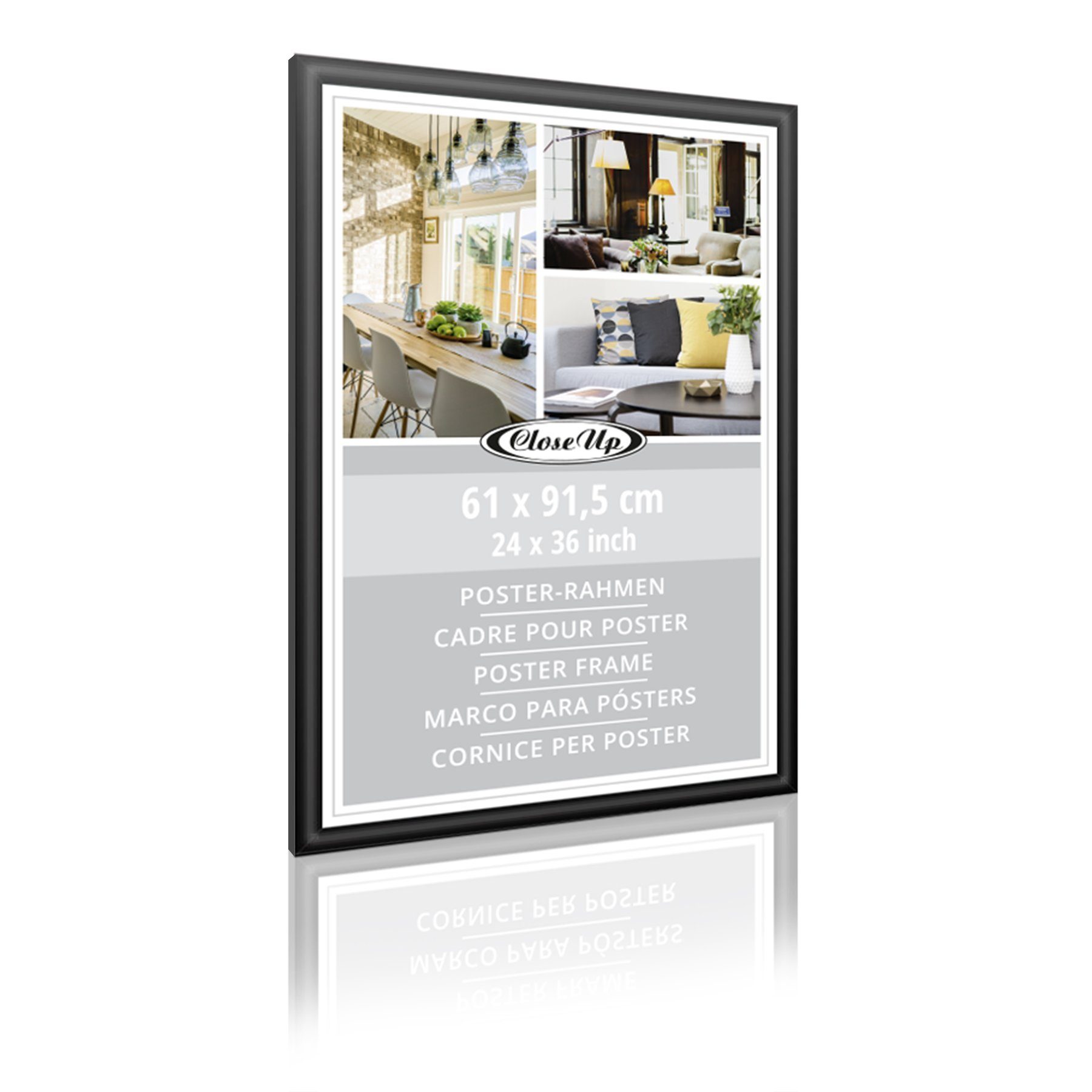 Close Up Bilderrahmen Posterrahmen 61 x 91,5 cm Holzdekor schwarz günstig online kaufen
